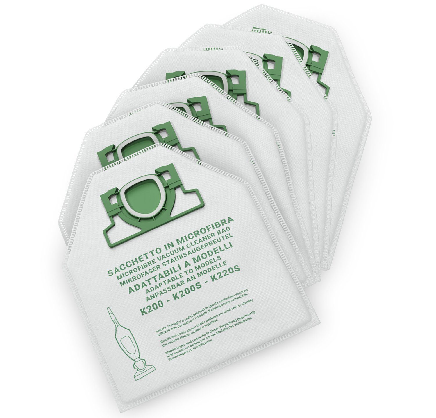VIOKS Staubsaugerbeutel Filterbeutel Ersatz für Vorwerk Filtertüten aus Mikrofaser, 6 St., für VK200 Staubsauger
