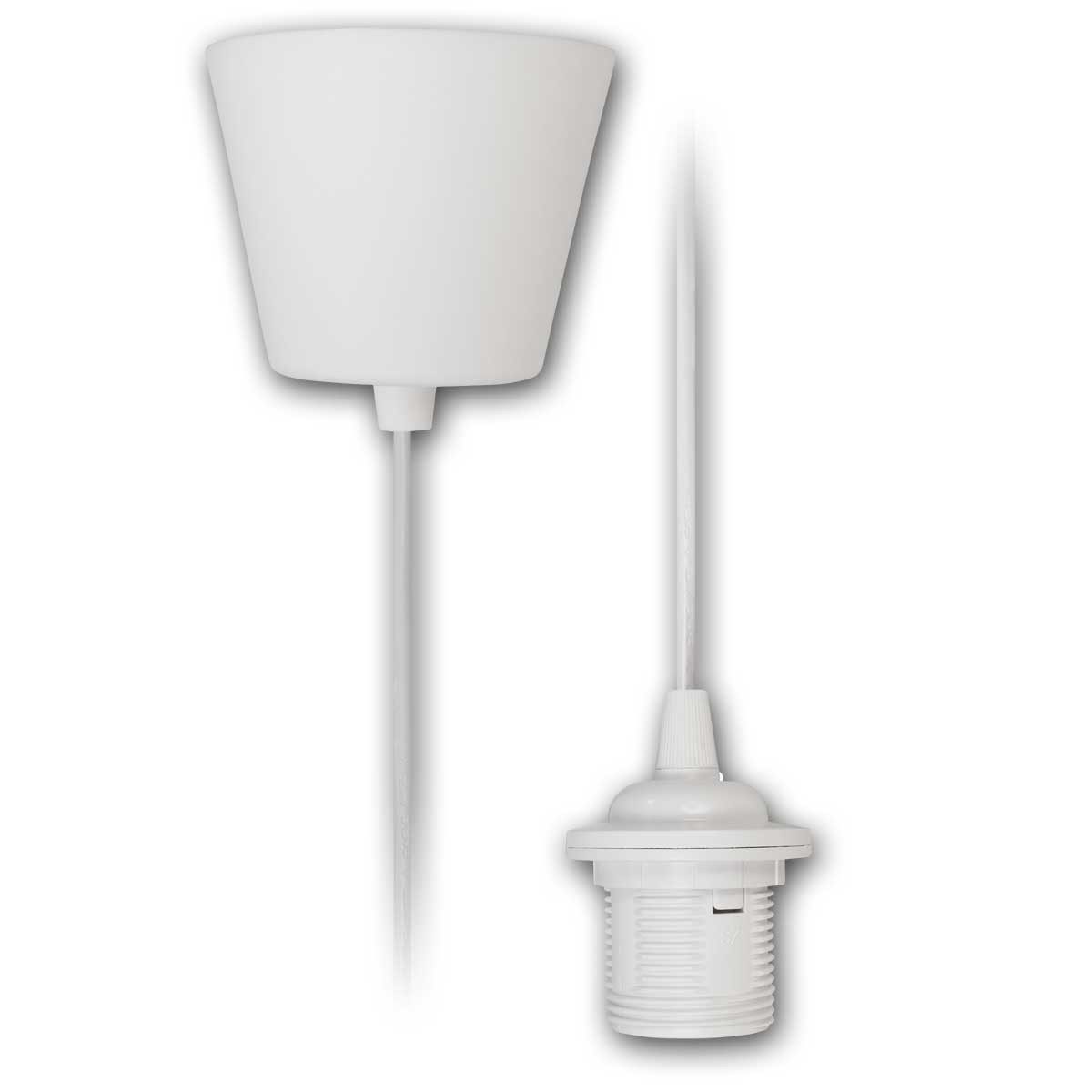 McShine Lampenfassung E27 Lampenaufhängung weiß, 230V/60W, PVC-Kabel