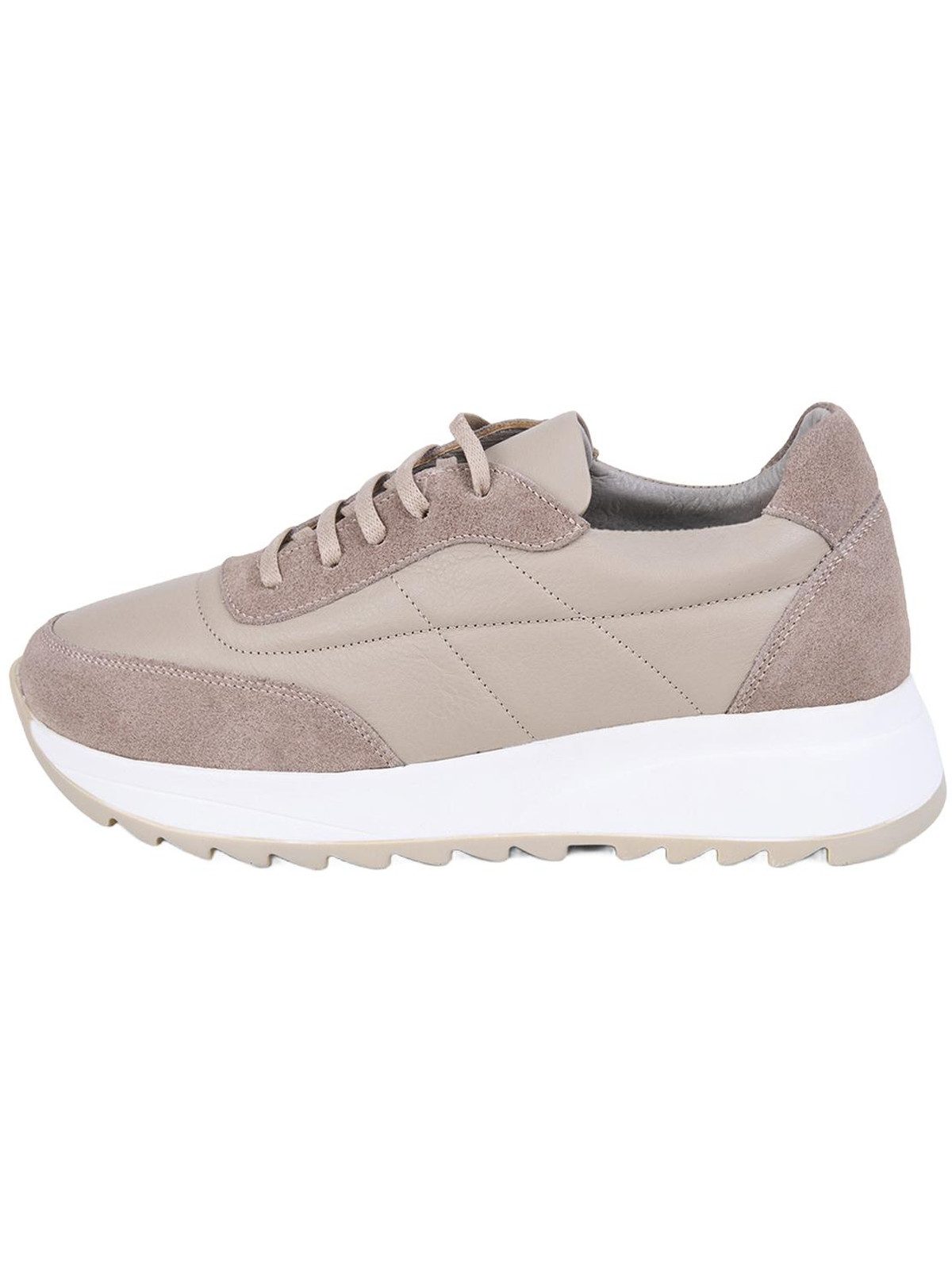 Desa DESA Damen-Sneaker aus schwarzem Wildleder mit Schnürung und runder Ze Sneaker