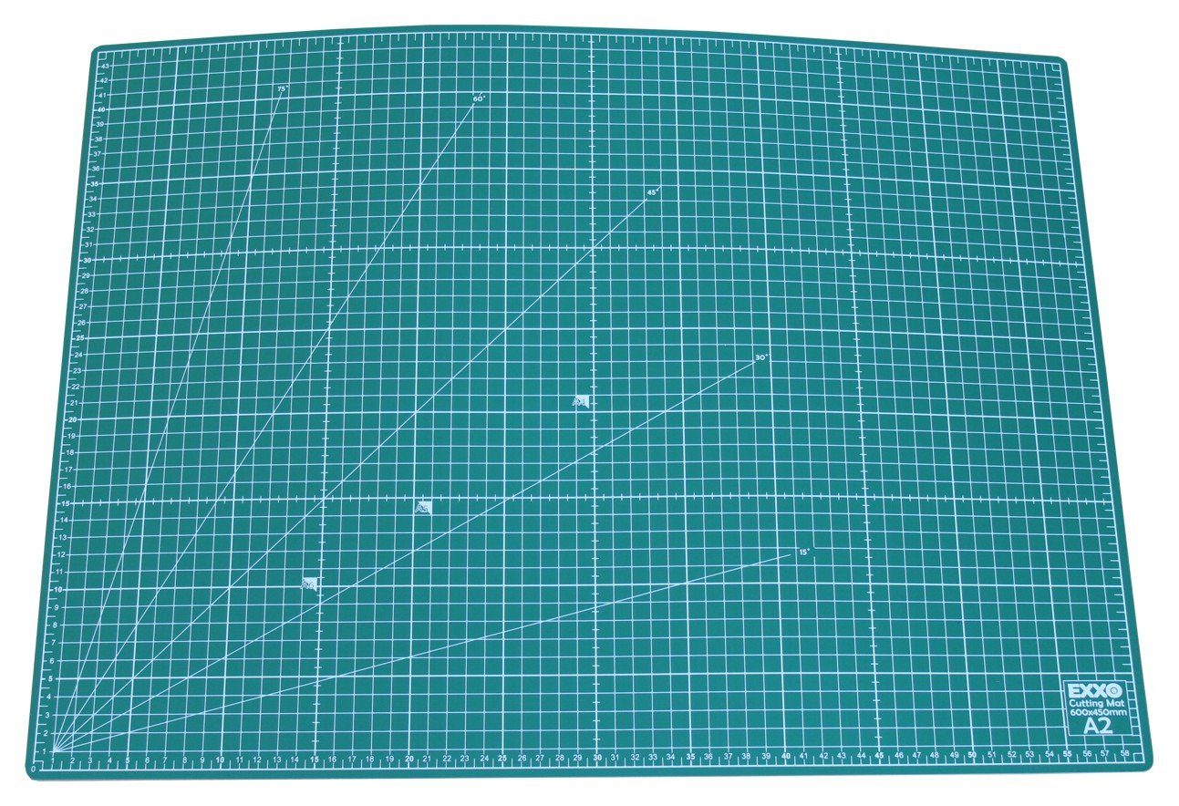 EXXO by HFP Schneideunterlage 1 Stück Schneidematte A5-A1, selbstheilend, mit Raster