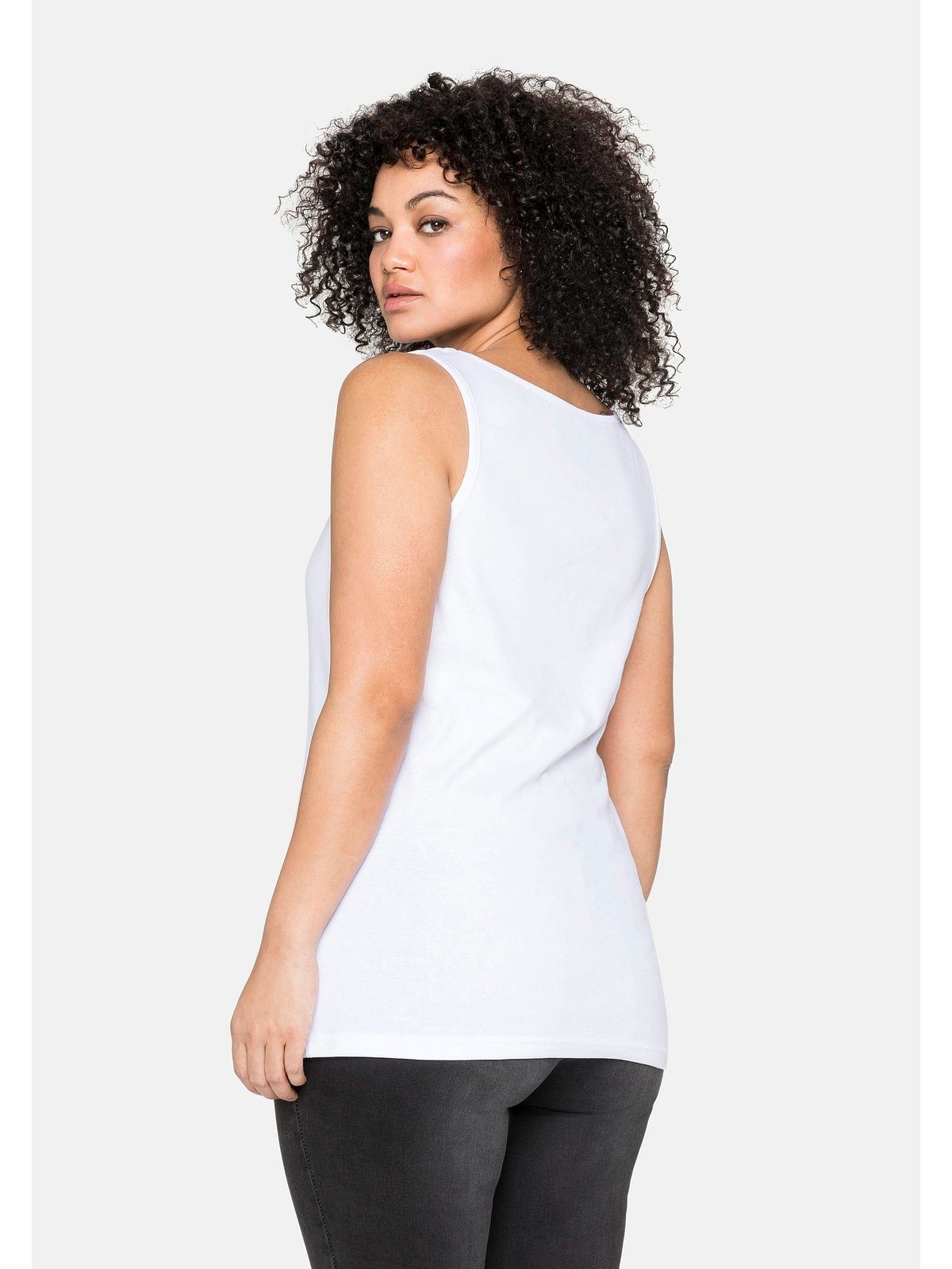Sheego Tanktop Große Größen aus reiner Baumwolle