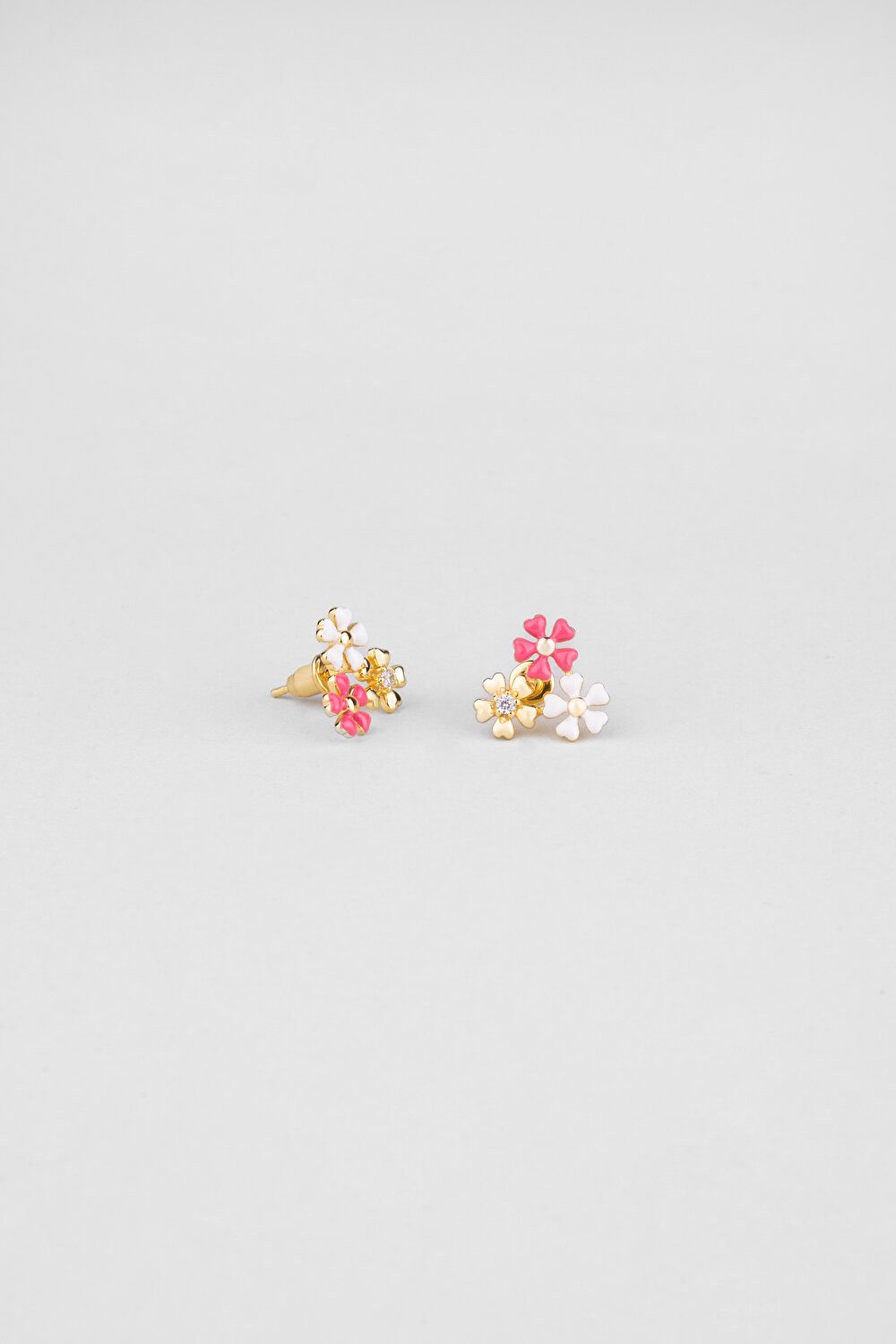 So CHIC... Paar Ohrhänger Sevilla Blüten Ohrringe 18K Goldplattiert