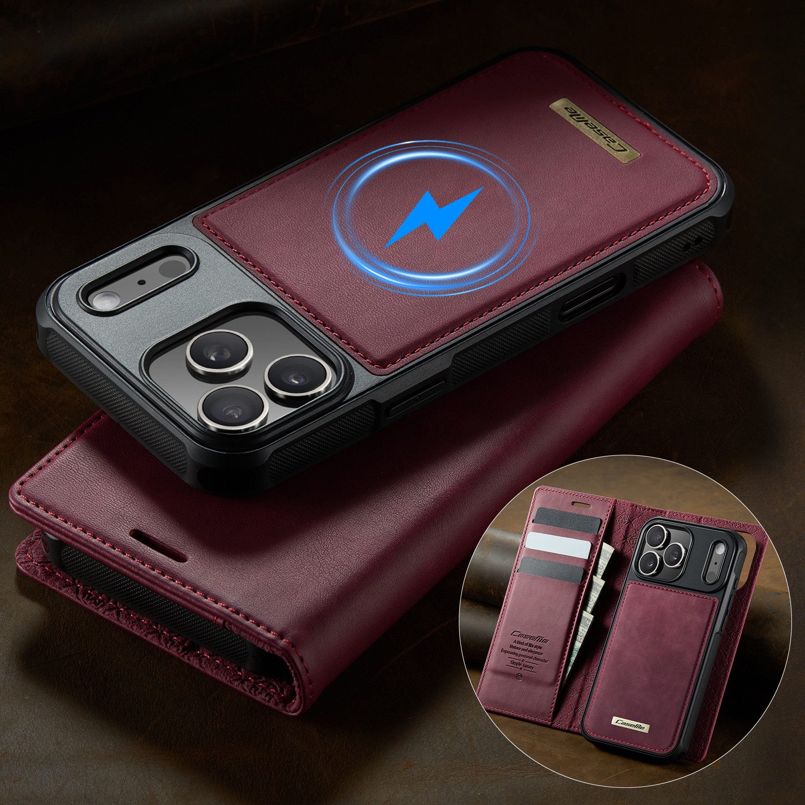 Mycotech Handyhülle Premium 2in1 Klapphülle mit abnehmbarem Magnet Case MagSafe – Bild 4 von 5