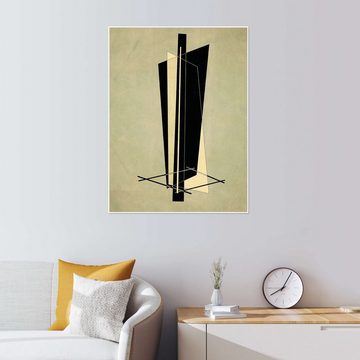 Posterlounge Poster László Moholy-Nagy, Konstruktion VI, Wohnzimmer Mid-Century Modern Grafikdesign
