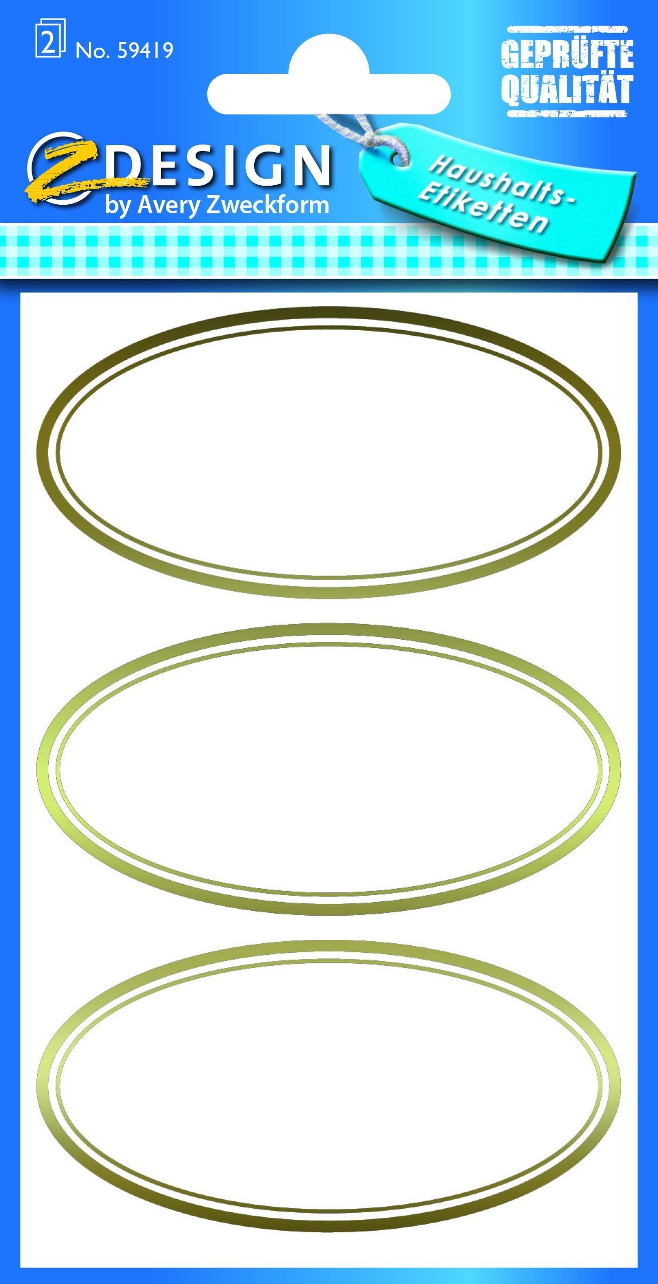 Zweckform Z-Design Haushaltsetiketten Kugelschreiber "oval" Avery Zweckform AVERY