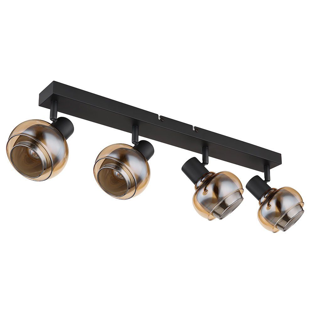 GLOBO LIGHTING Deckenspot, Leuchtmittel nicht inklusive, Deckenleuchte Deckenlampe Wohnzimmerleuchte Spots beweglich Schwarz L