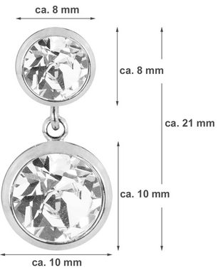 Paar Ohrstecker "Ohrringe Fjella mit zwei Kristallen von Swarovski®" (2-tlg., inkl. Schmuckbox)