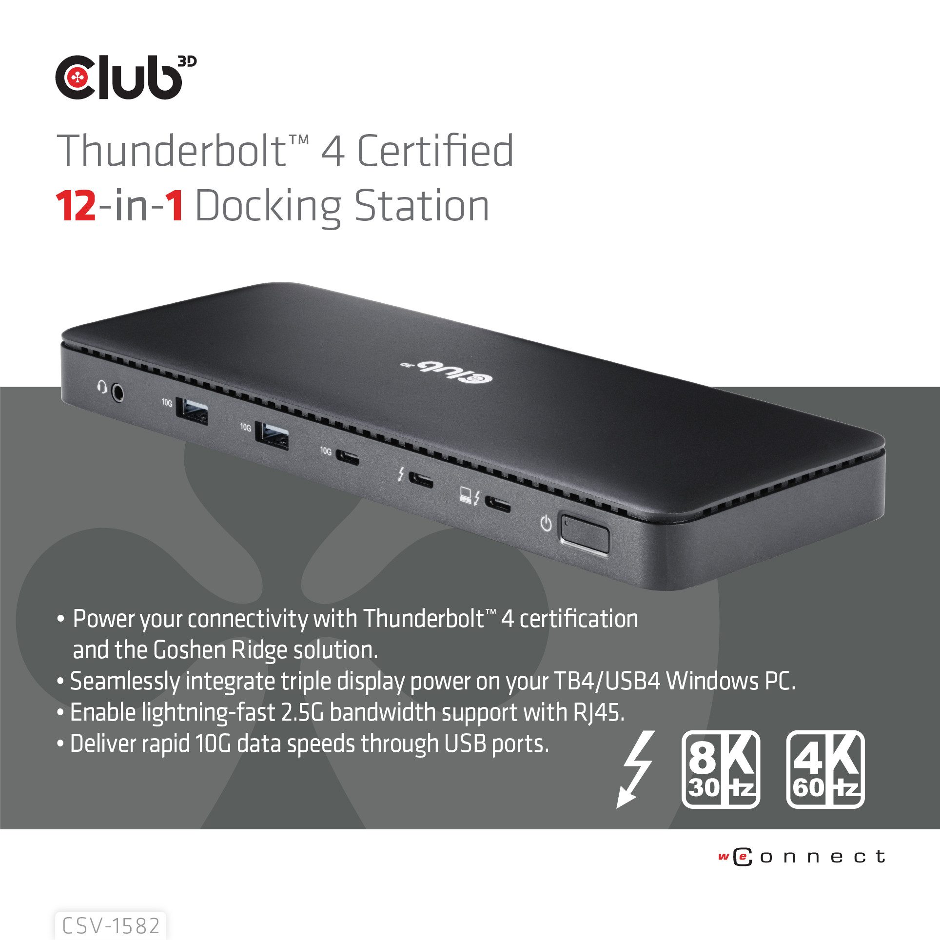 CLUB3D Laptop-Dockingstation CLUB3D Thunderbolt 4 Certified 11-in-1 Handy-Dockingstation Univers...