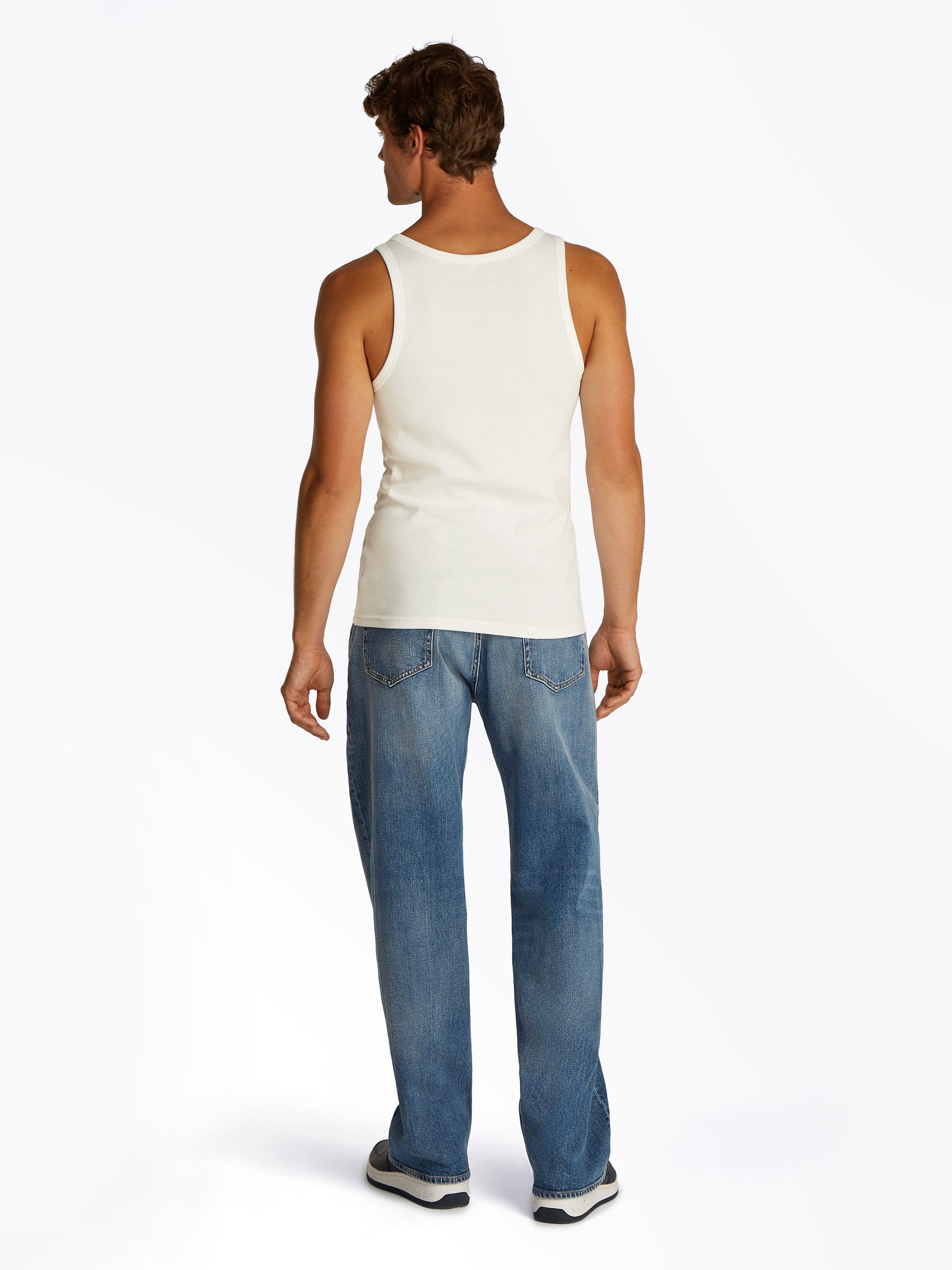 Tommy Jeans Tanktop TJM XSLIM 2PCK RIB TANK EXT (Packung, 2-tlg., 2er) mit gerippter Struktur