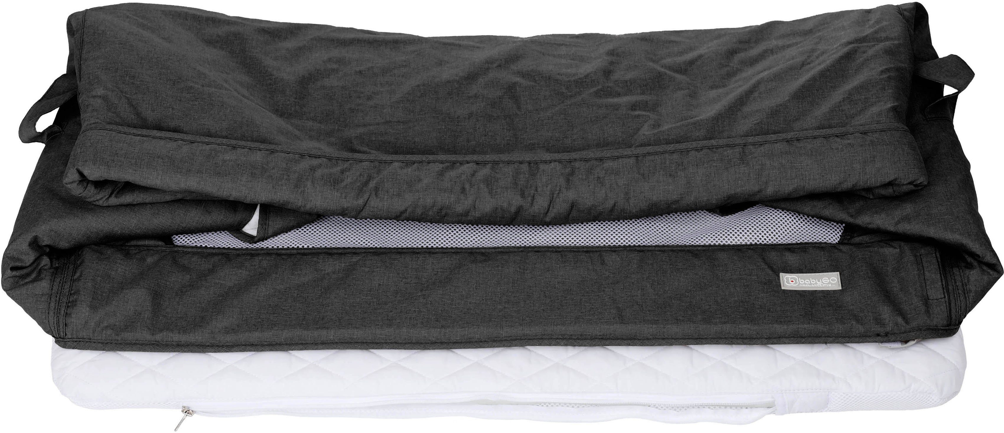 BabyGo Beistellbett Together, goldfarben/schwarz, faltbar