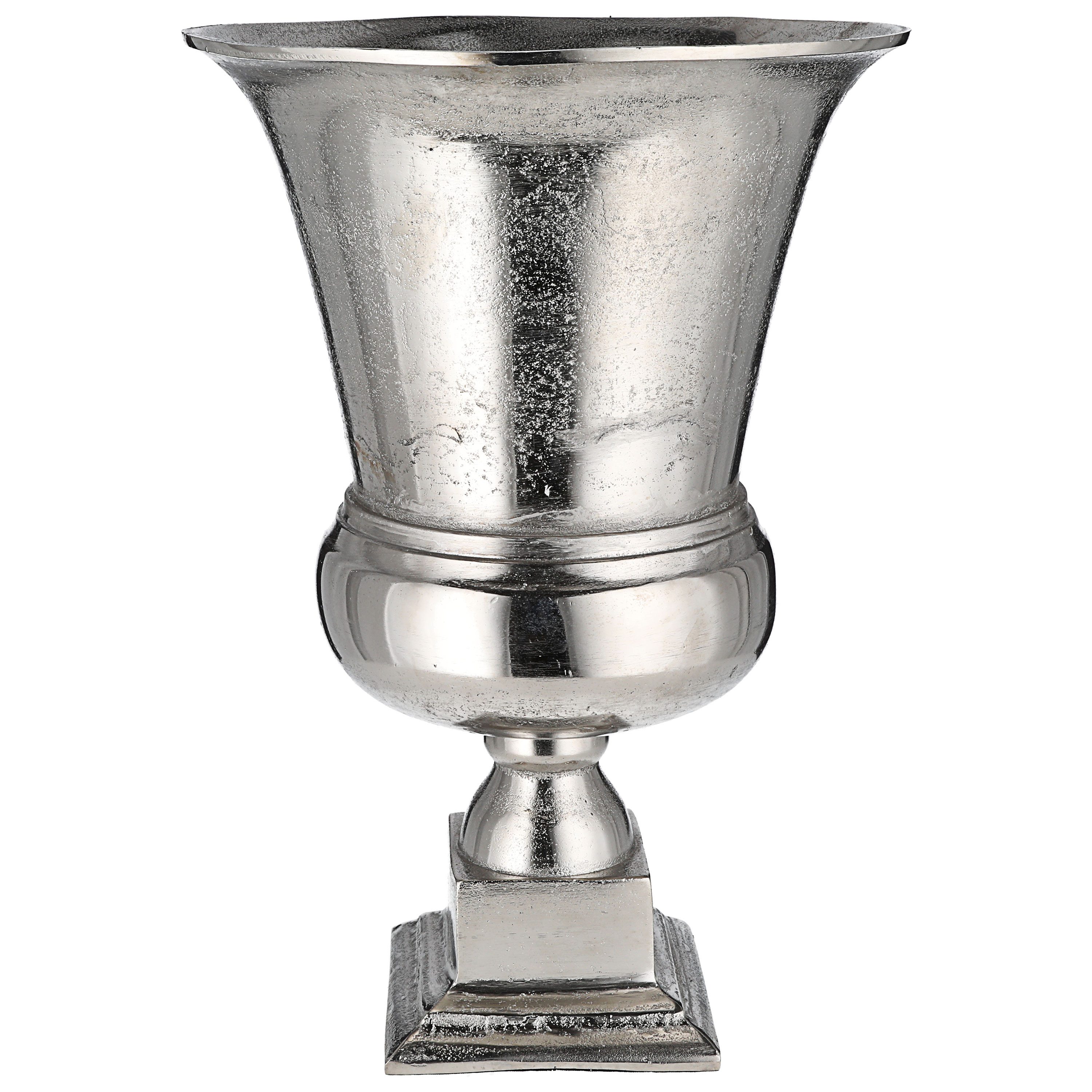 CEPEWA Dekovase Amphore silber 30x43,5x14,5cm Aluminium Blumenvase Vintage-Design Vase
