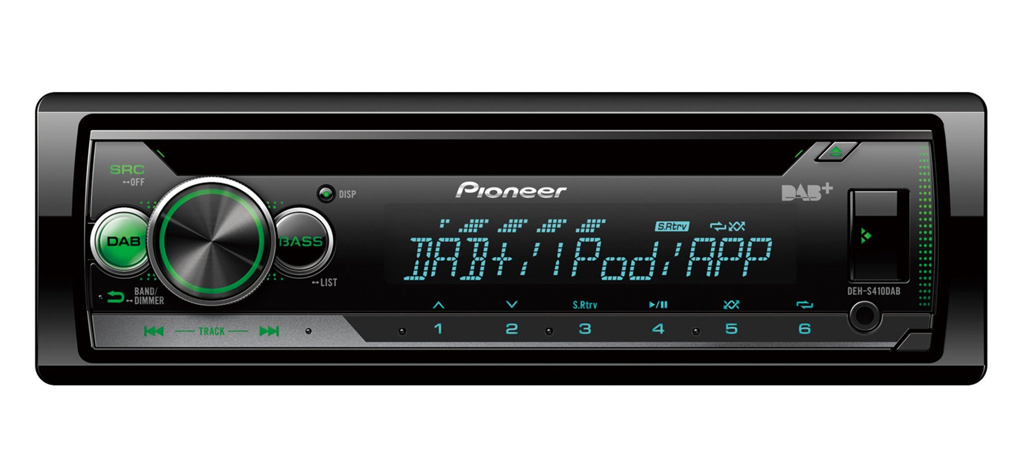 Android Spotify Apple Autoradio Pioneer DAB+ CD-Tuner DEH-S410DAB USB 1-DIN