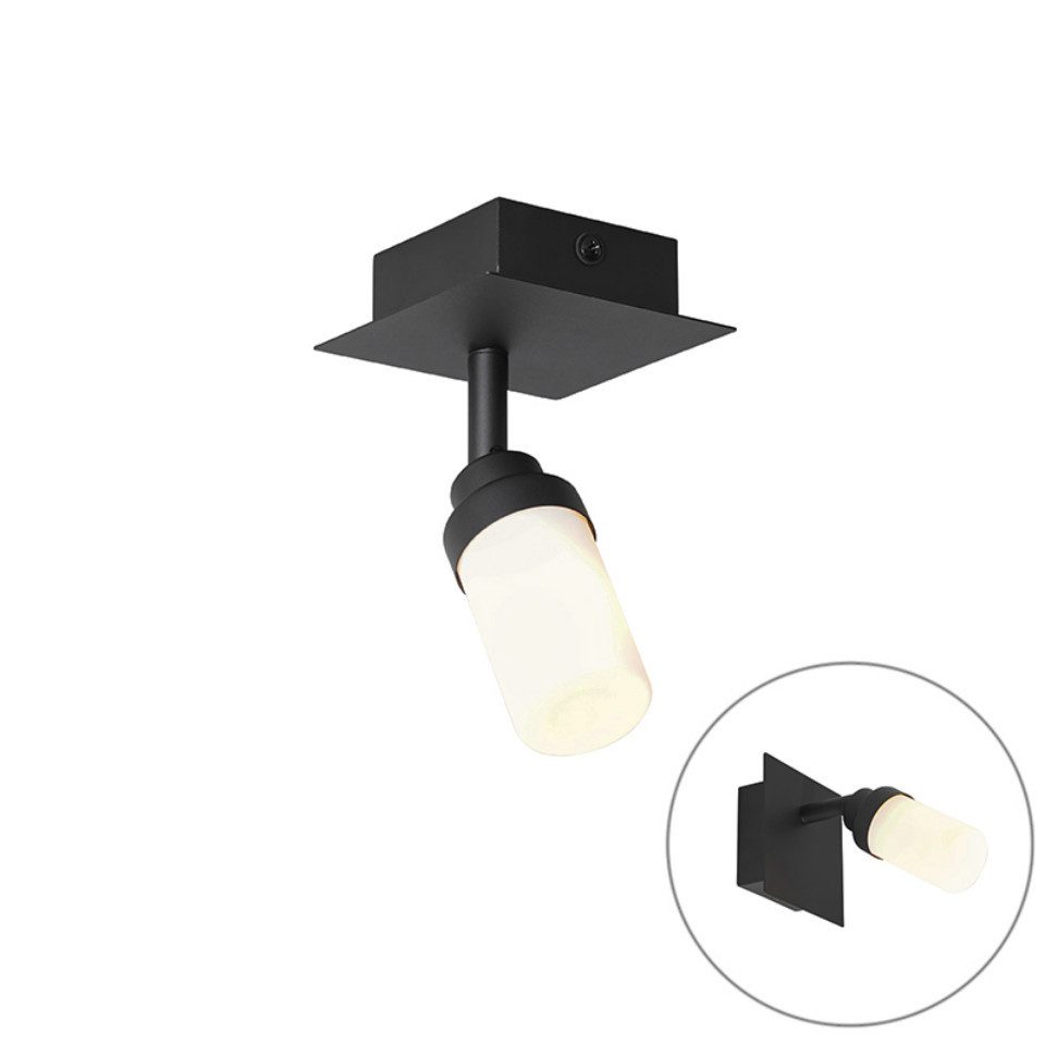 Qazqa LED Aufbaustrahler Japie, ohne Leuchtmittel, Warmweiß, QAZQA Aufbau­spot, g9, Schwarz, Stahl, Modern