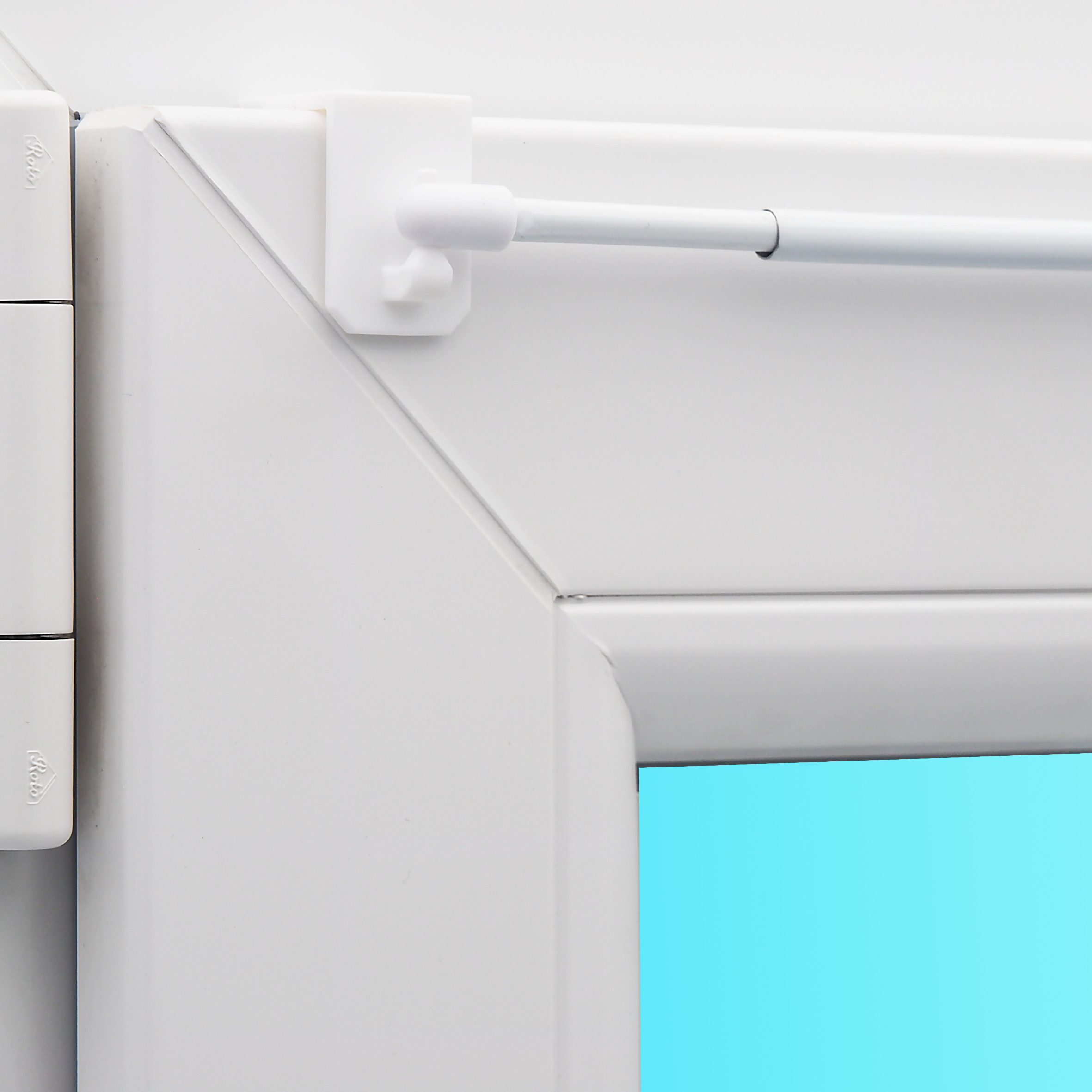 dekondo Gardinenstange "Hawaii", weiß, ausziehbar, Fensterhaken oben am Fen günstig online kaufen