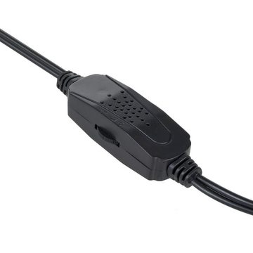 Audiocore AC860 Stereo, 2.0 PC-Lautsprecher (USB, AUX-Kabel, 8 W, Lautstärkeregelung, Blaue LED-Beleuchtung)