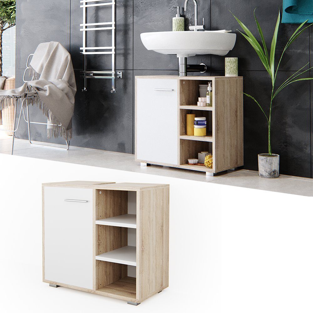 Vicco Waschbeckenunterschrank Perry, Sonoma, 60 x günstig online kaufen