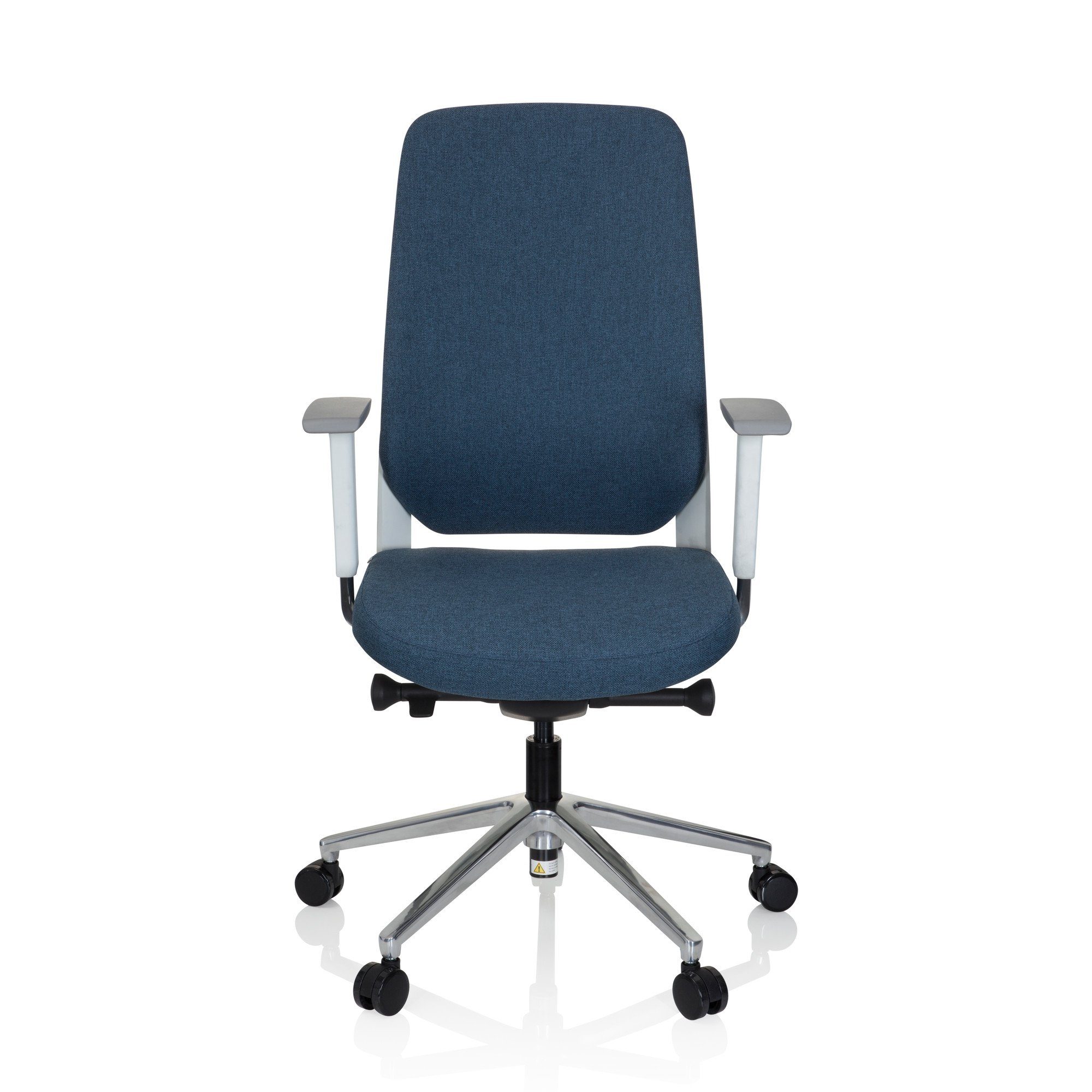 hjh OFFICE Drehstuhl Profi Blau (1 St), Schreibtischstuhl ergonomisch T4 CHIARO Stoff Bürostuhl WHITE