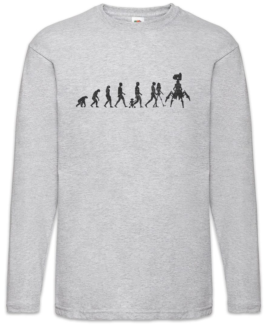 Langarmshirt Android Evolution Langarm T-Shirt Roboter Robot Androiden KI AI Sci-Fi