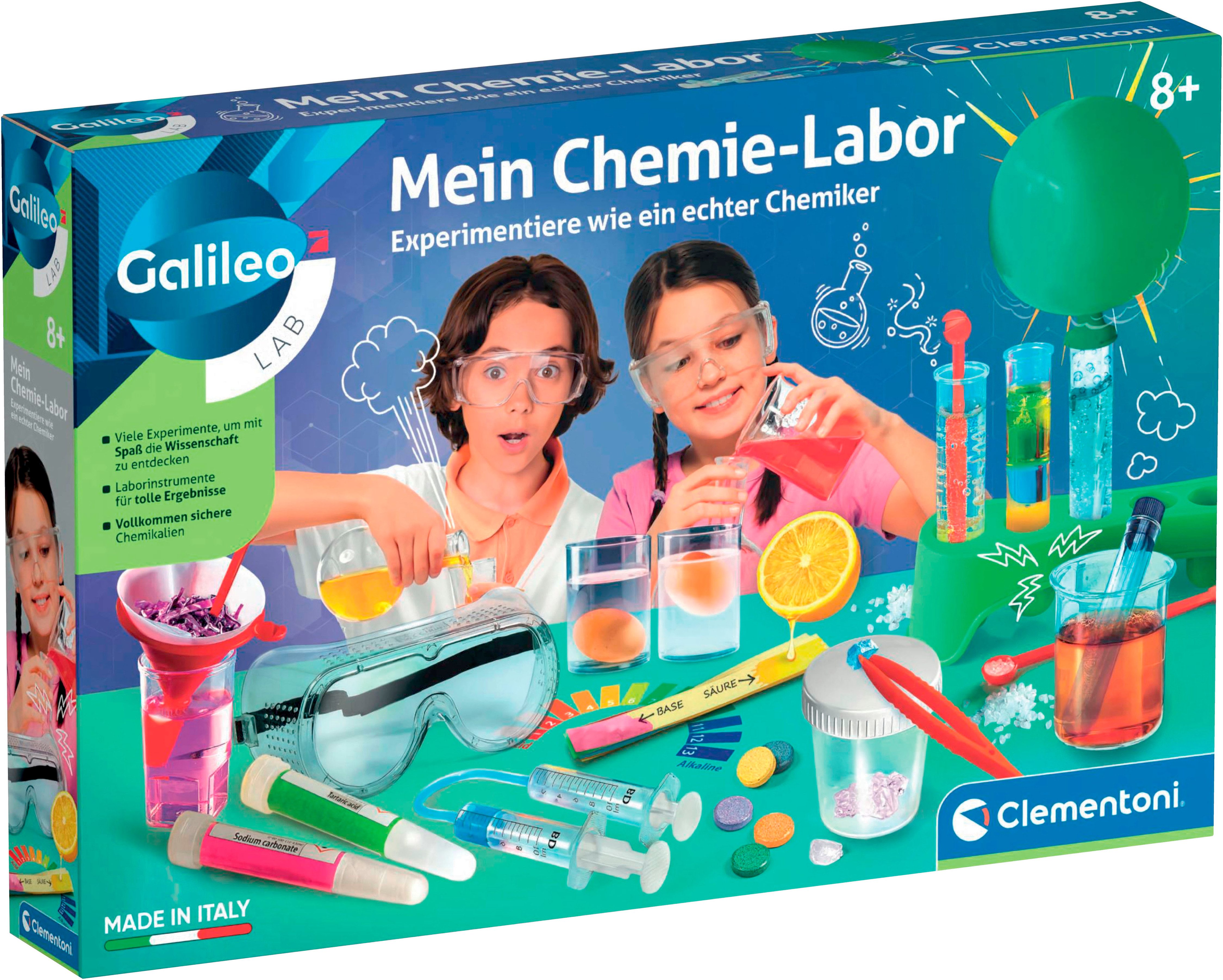 Clementoni® Experimentierkasten Galileo Lab, Mein Chemie-Labor, Made in Europe