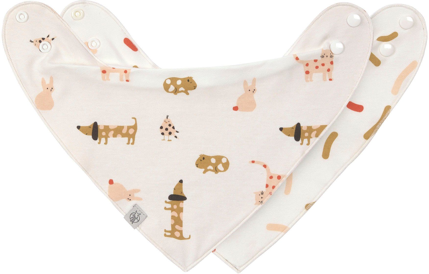 LÄSSIG Dreieckstuch Little Mateys, Bandana, spicy orange, (Set, 2-St), für Babys; Bio-Baumwolle