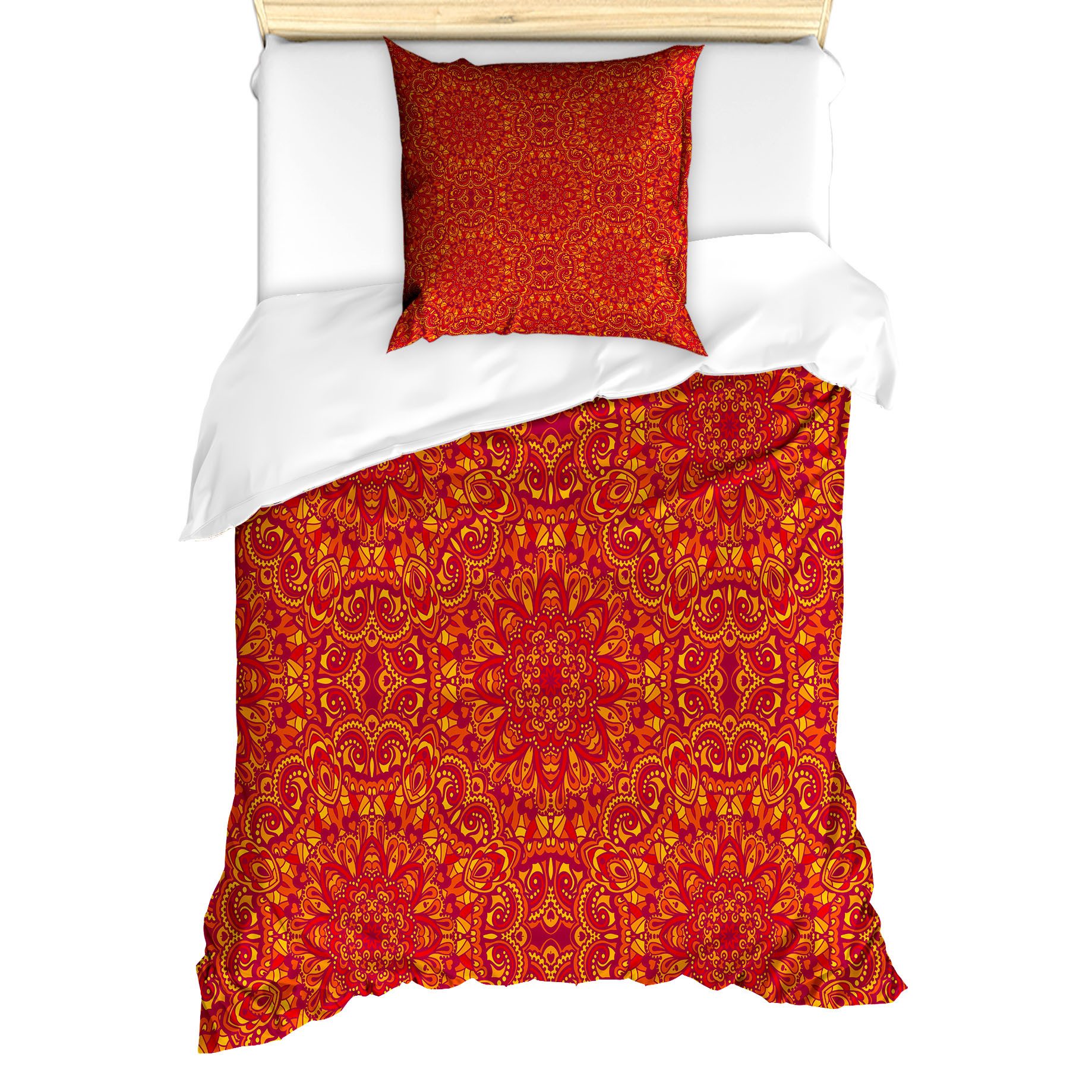 Abakuhaus Bettwäsche Milbensicher Allergiker geeignet mit Kissenbezug, Microfaser, Mandala orientalisch