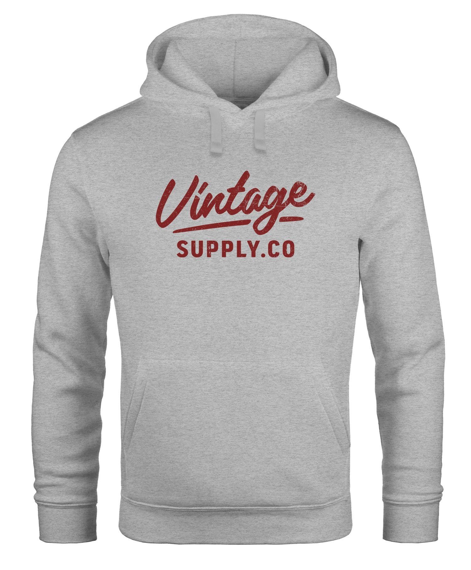 Hoodie Hoodie Herren Bedruckt Vintage Schriftzug Retro Design