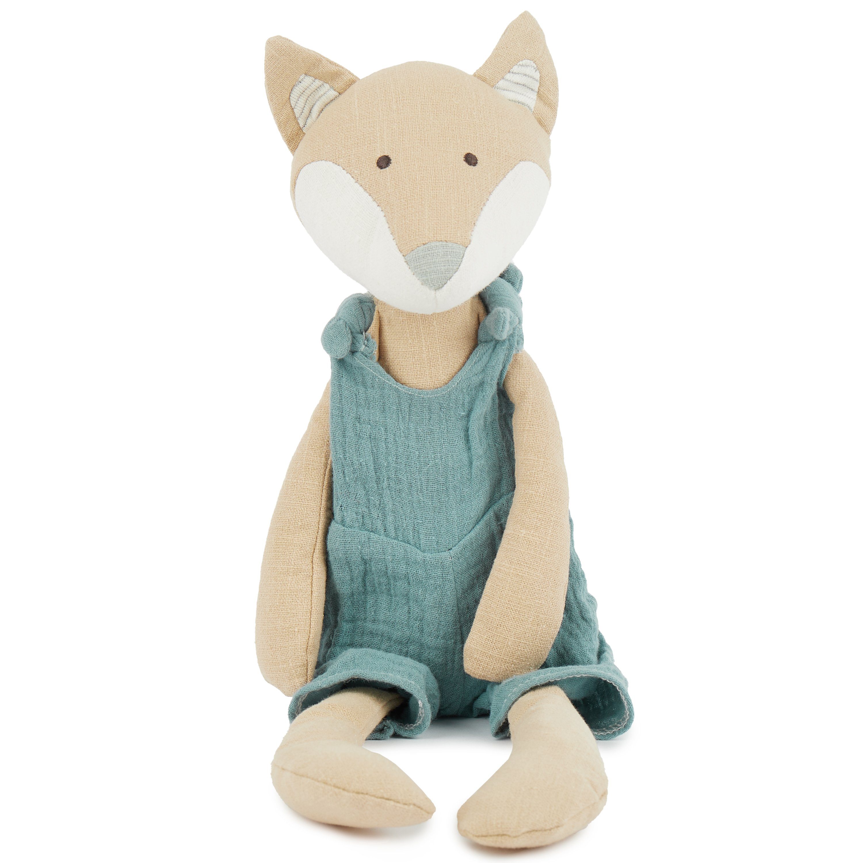 BIECO Plüschfigur Bieco Fuchs Kuscheltier Baby Kuscheltier Fuchs aus Leinenstoff & Musselin Leinen & Baumwoll Kuscheltier für Babys Stuffed Animal Fuchs Stofftier Baby Baby Kuscheltiere Fuchs Plüschtier