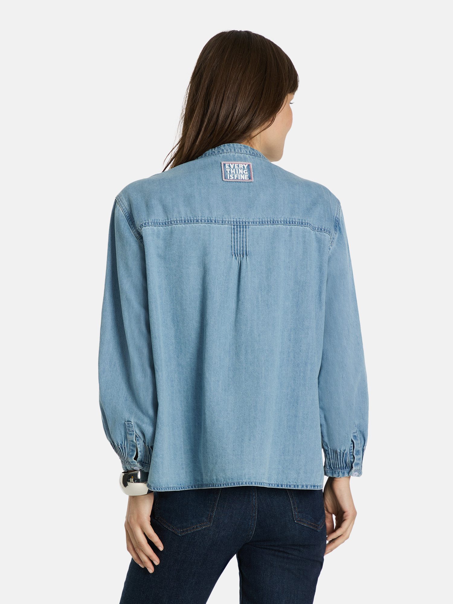 Lieblingsstück Langarmbluse EvitaL im Denim-Look günstig online kaufen