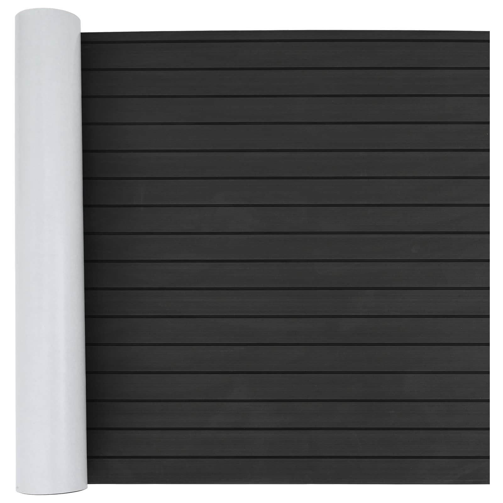 vidaXL Teppich 240 x 90 cm Bootsmatte Gestreift Dunkelgrau und Schwarz 240x90 cm EVA, Höhe: 0 mm