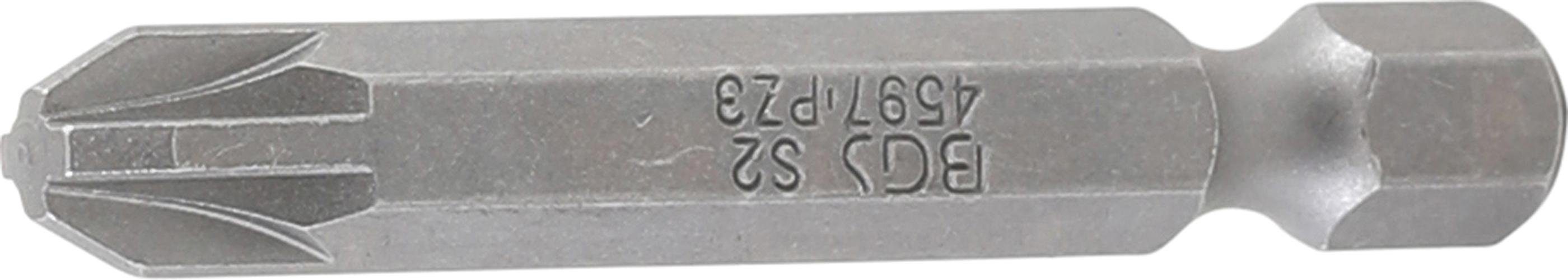 BGS technic Bit-Schraubendreher Bit, Länge 50 mm, Antrieb Außensechskant 6,3 mm (1/4), Kreuzschlitz PZ3