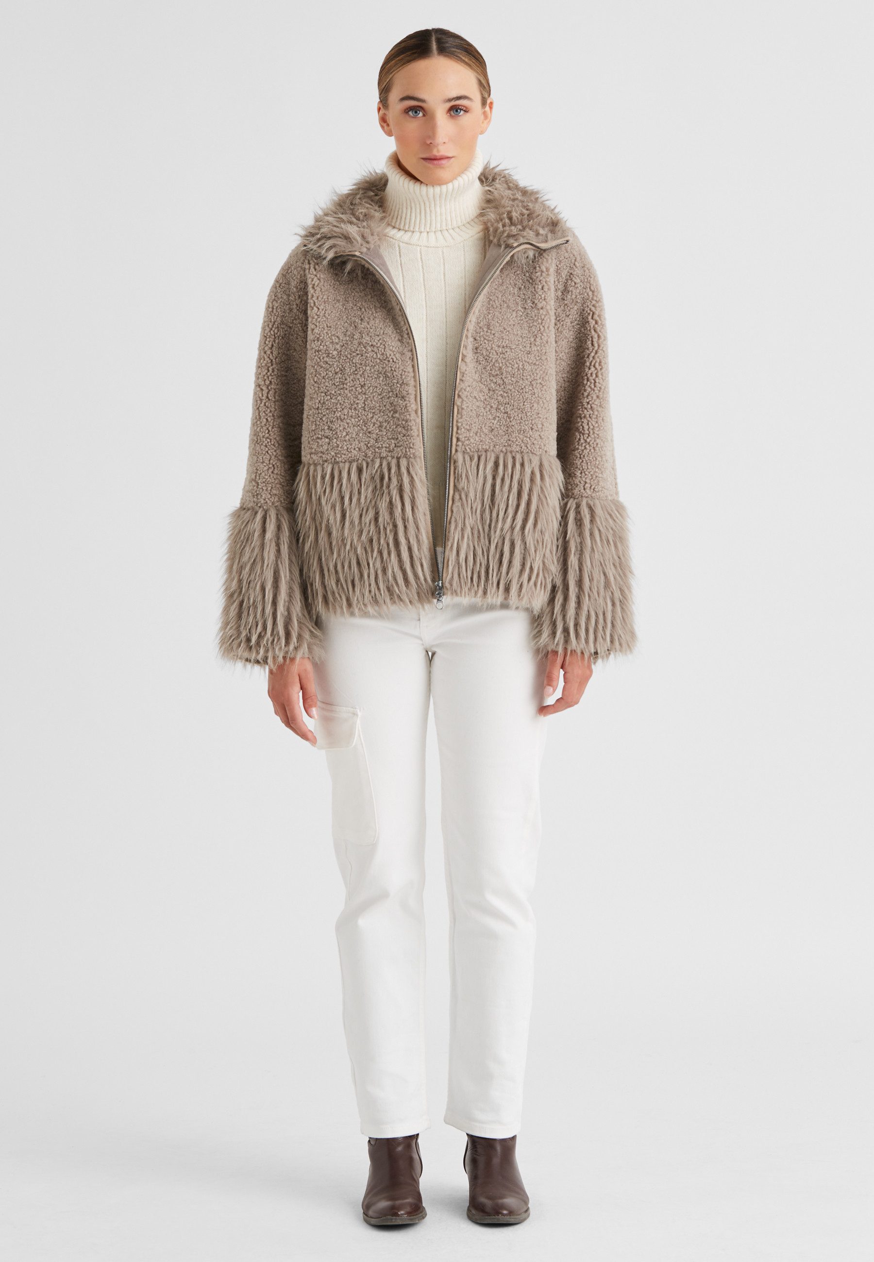 Milestone Fellimitatjacke MSRaya Damen Kunstfelljacke Übergangsjacke günstig online kaufen