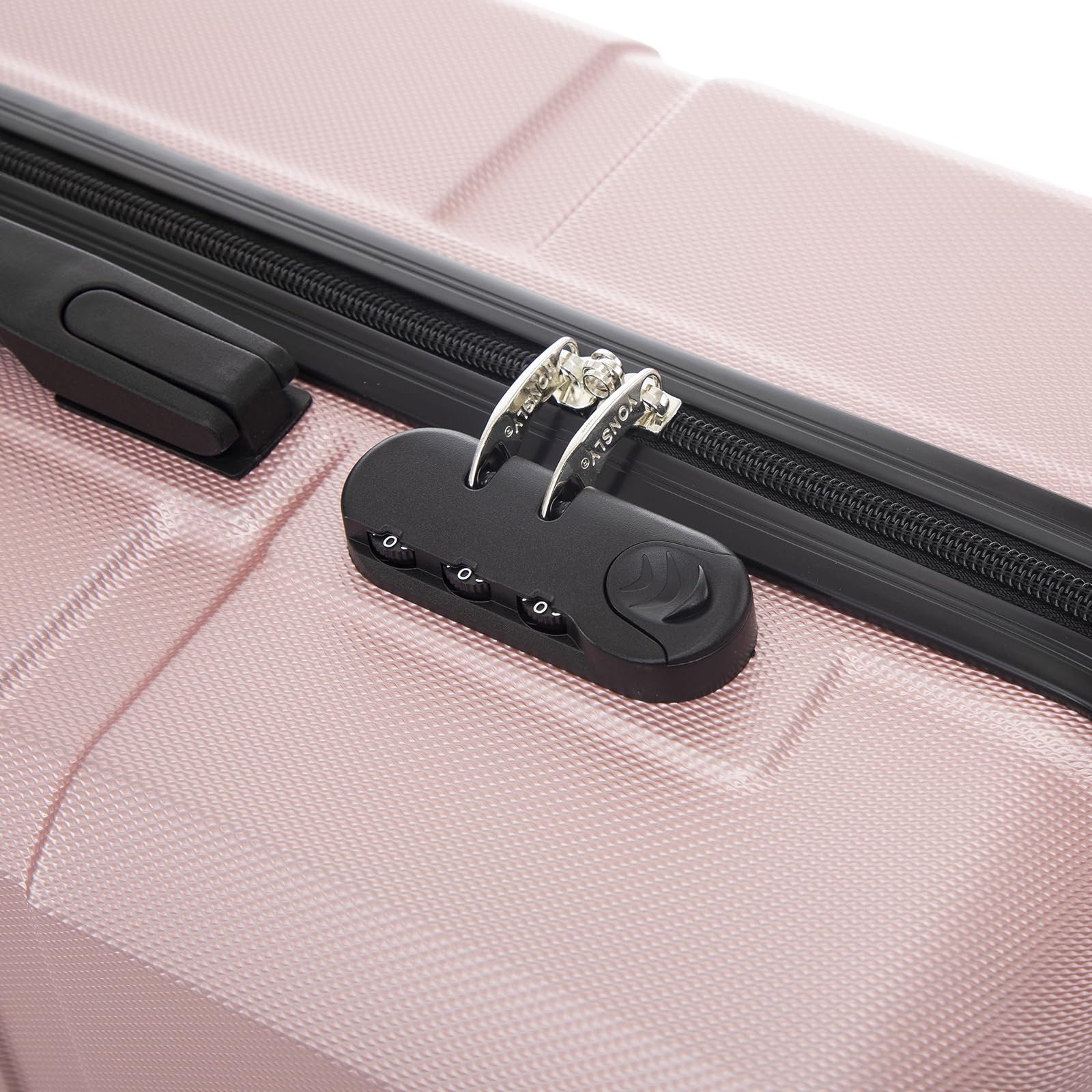 YONSLY Hartschalen-Trolley Hartschalen-Koffer Trolley Rollkoffer Zahlenschloss, Handgepäck, 4 Rollen, ABS-Hartschale, robuster Reisekoffer mit Teleskopgriff,46/55/66/76 cm
