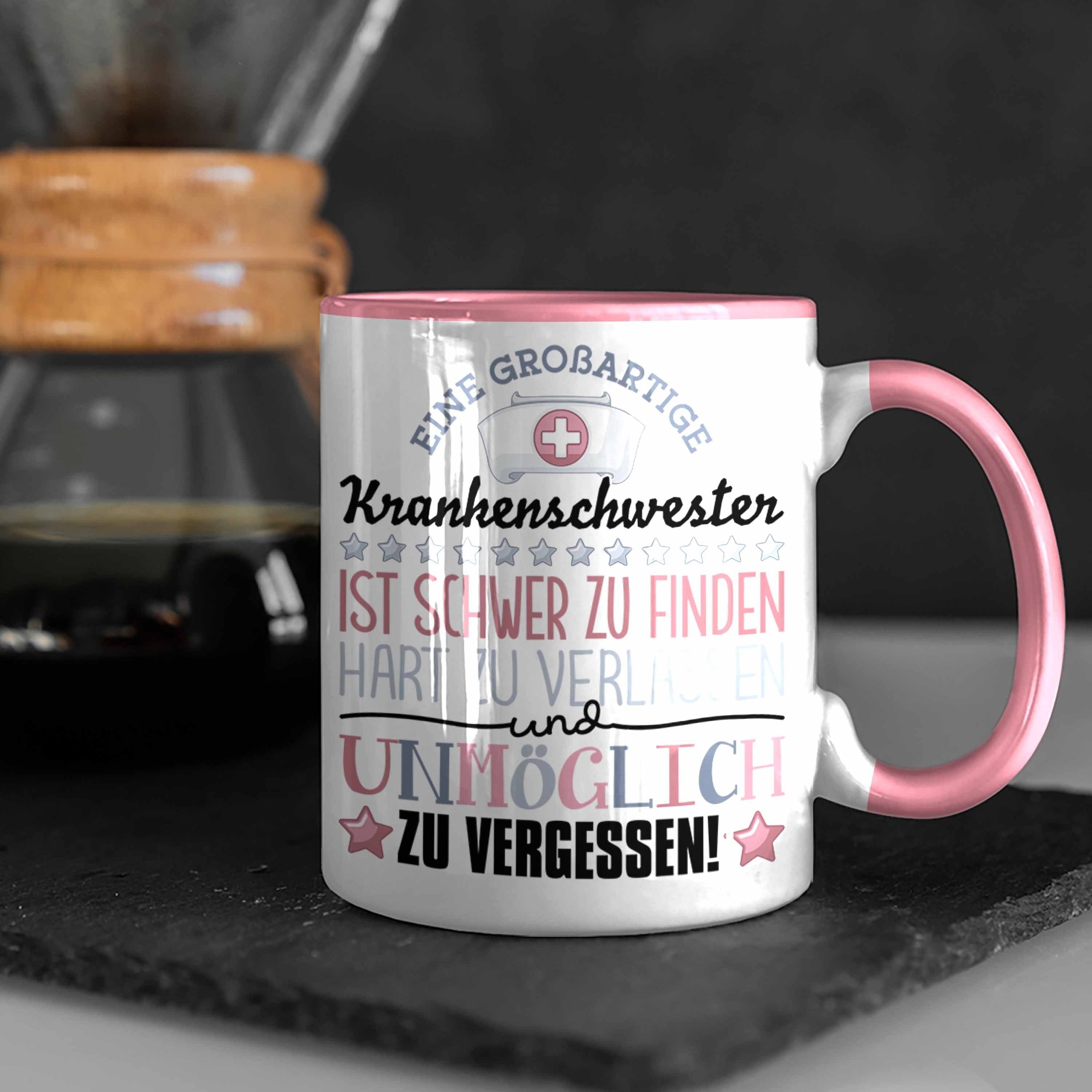 Tasse Abschiedsgeschenk Trendation Spruch Trendation Krankenschwester Tasse Abschied - Rosa