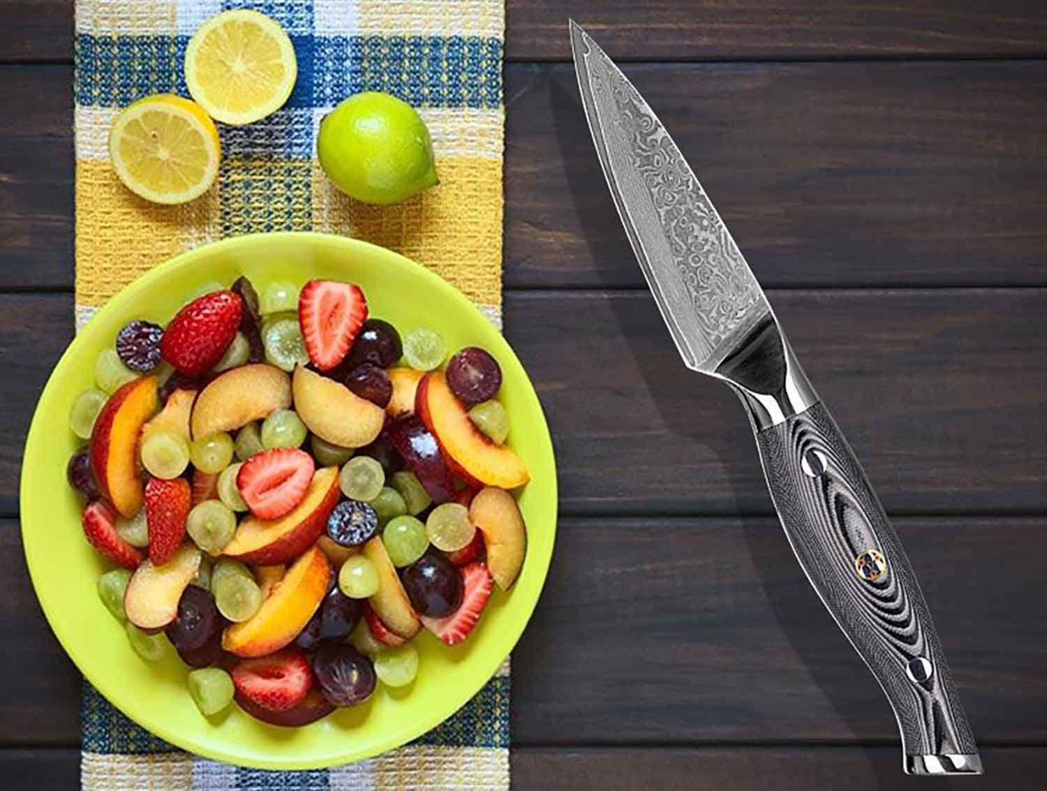 Muxel Damststahl, Gemüseme Gemüsemesser das Koch- Küchenmesser Schälmesser und Obstmesser