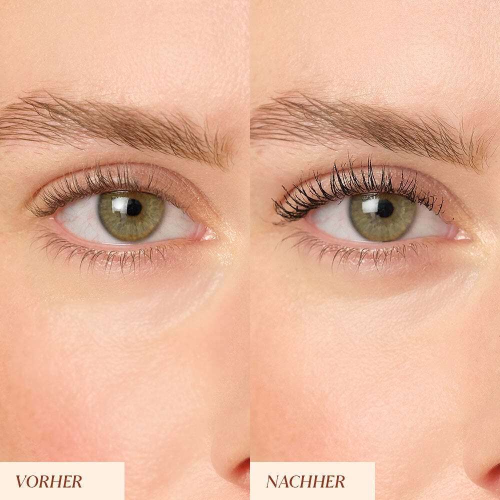 JUNGLÜCK Mascara Peptide Mascara - schwarze Wimperntusche, 1-tlg., Schenkt dir lange, dichte & tiefschwarze Wimpern