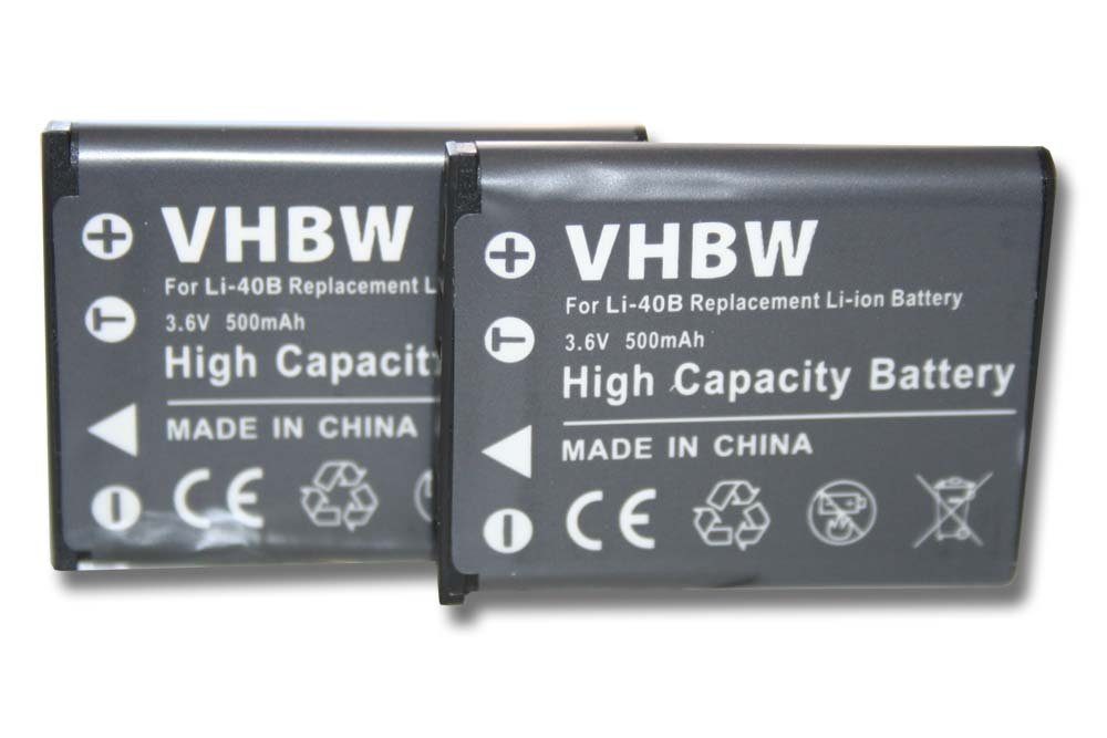 vhbw kompatibel mit Casio Exilim EX-ZS6 Kamera-Akku Li-Ion 500 mAh (3,6 V)