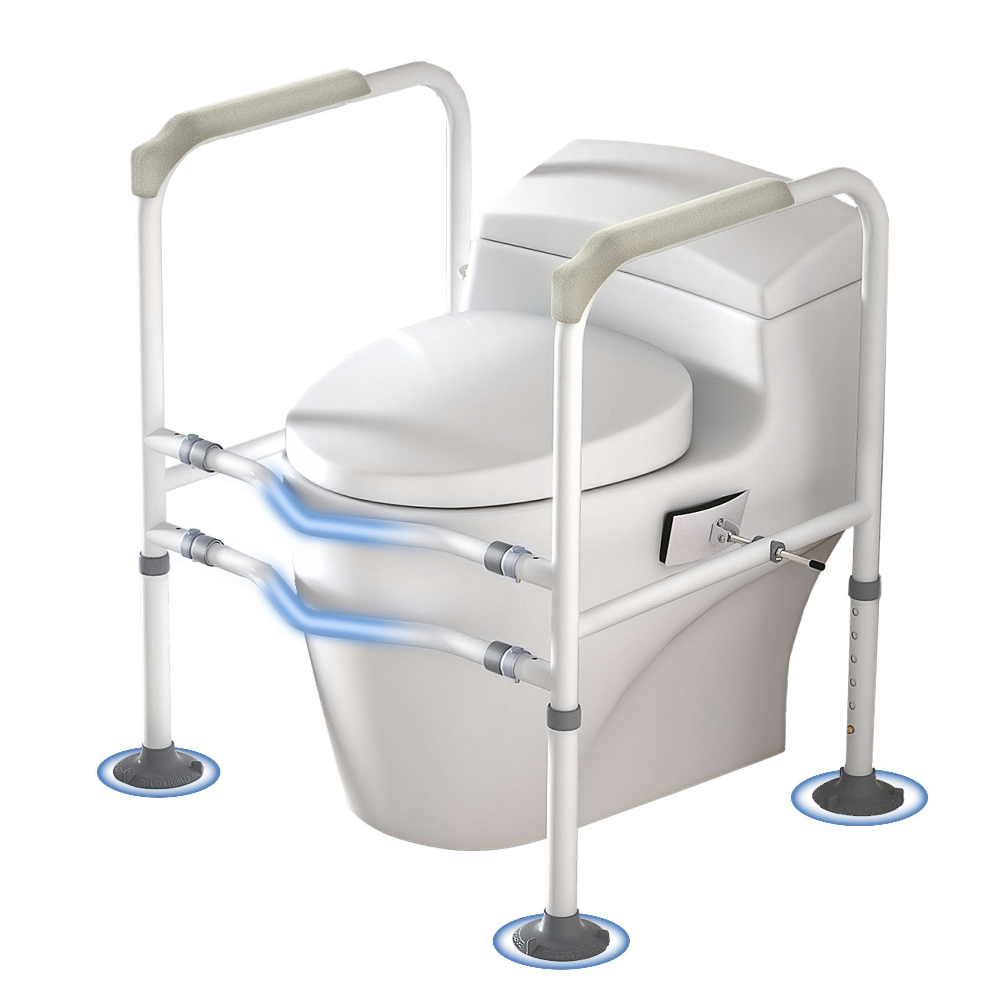 FIVMEN WC-Aufstehhilfe Toilettensitzerhöhung mit Armlehnen, Robust WC Aufstehhilfe Ohne Bohren