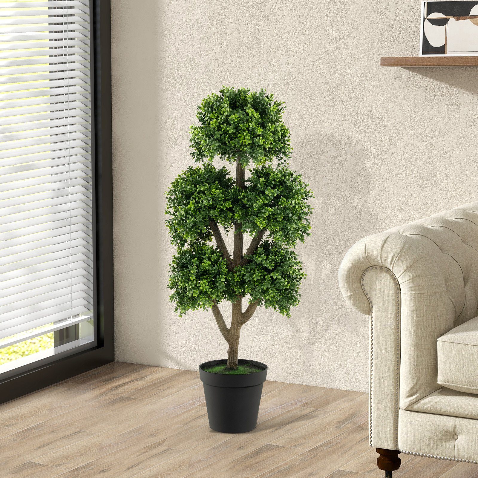 Kunstbaum Buchsbaum, COSTWAY, Höhe 115 cm, günstig online kaufen