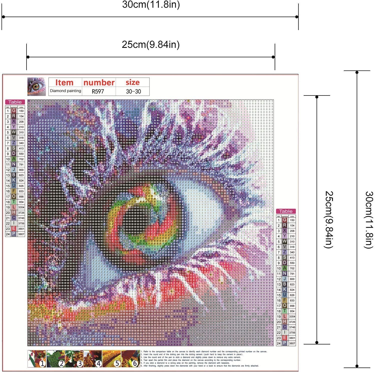 GOLDEN Kreativset GOLDEN Diamond Painting zubehör bilder Weihnachten -Augen