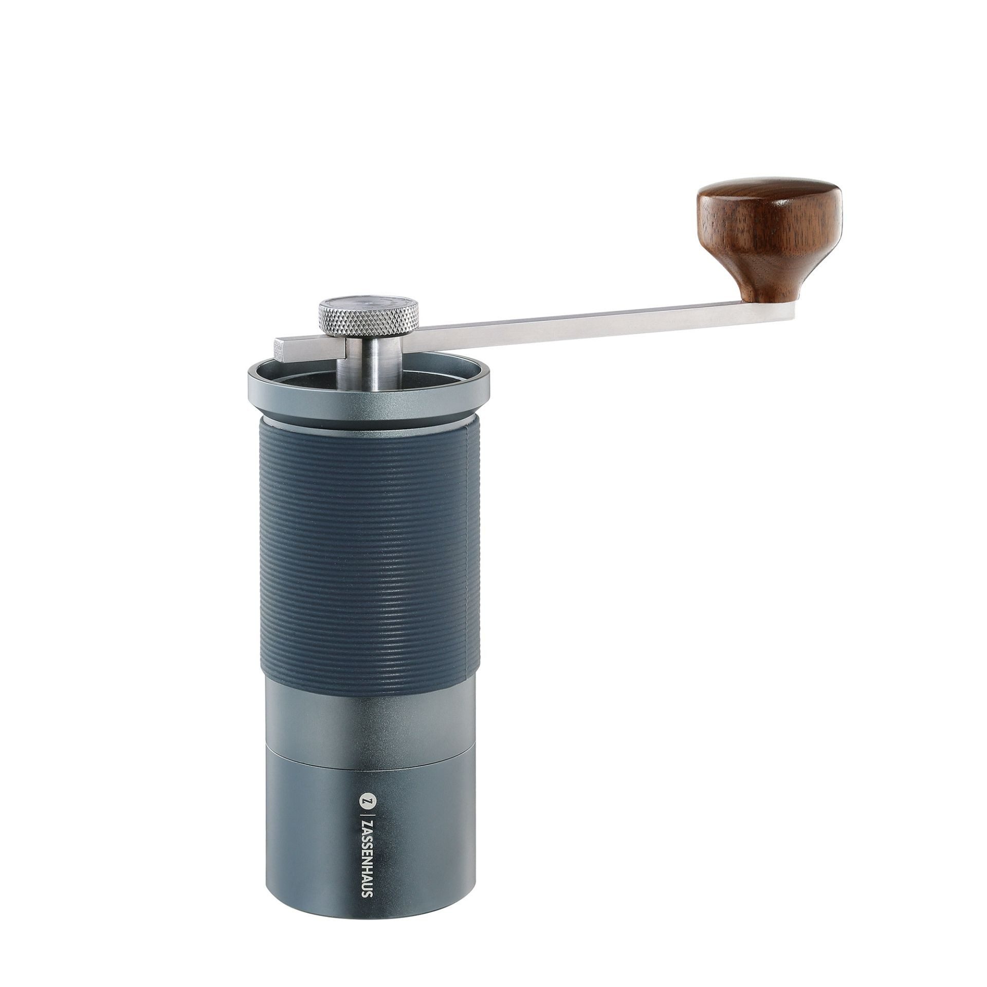 ZASSENHAUS Kaffeemühle MASTER, Edelstahl-Kegelmahlwerk, 35 g Bohnenbehälter, Stufenlose Mahlgradeinstellung, CNC-gefrästes Edelstahl-Mahlwerk