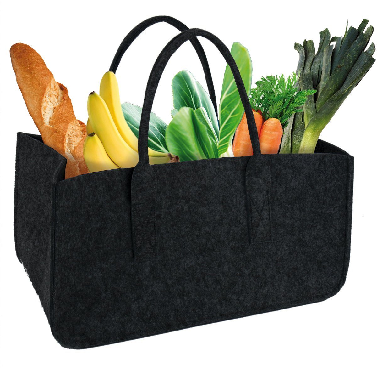 Close Up Freizeittasche Filztasche Kaminholz Anthrazit günstig online kaufen