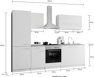 RESPEKTA Küchenzeile Malia, Breite 270 cm, mit Soft-Close, in exklusiver Konfiguration für OTTO