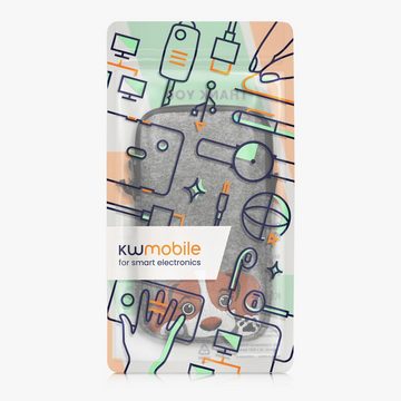 kwmobile Handyhülle Handytasche für Smartphones L - 6,5", Filz Handy Hülle - Tasche mit Kette 16,5 x 8,9 cm Innenmaße