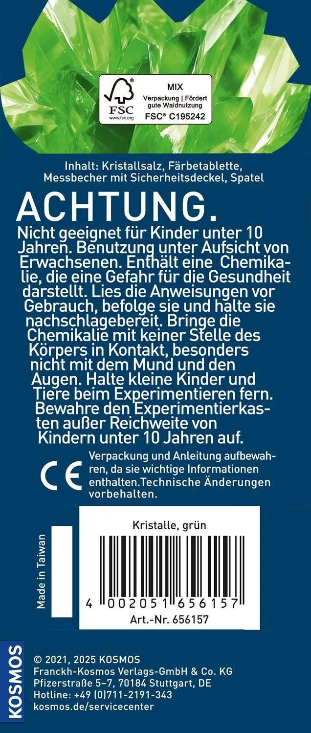 Kosmos Spiel Grüne Kristalle