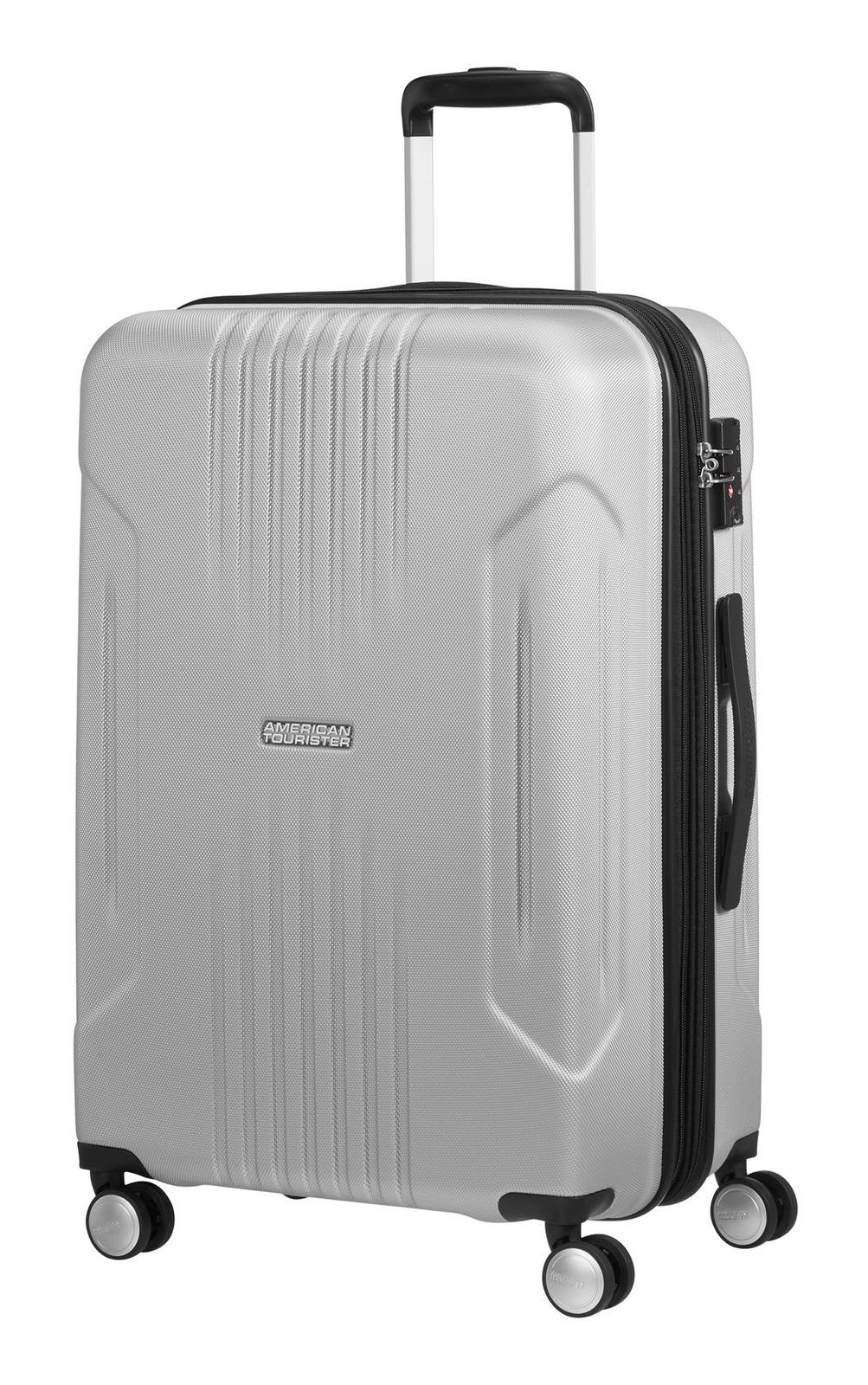 American Hartschalen-Trolley Tourister® 4 Rollen Silver Tracklite,