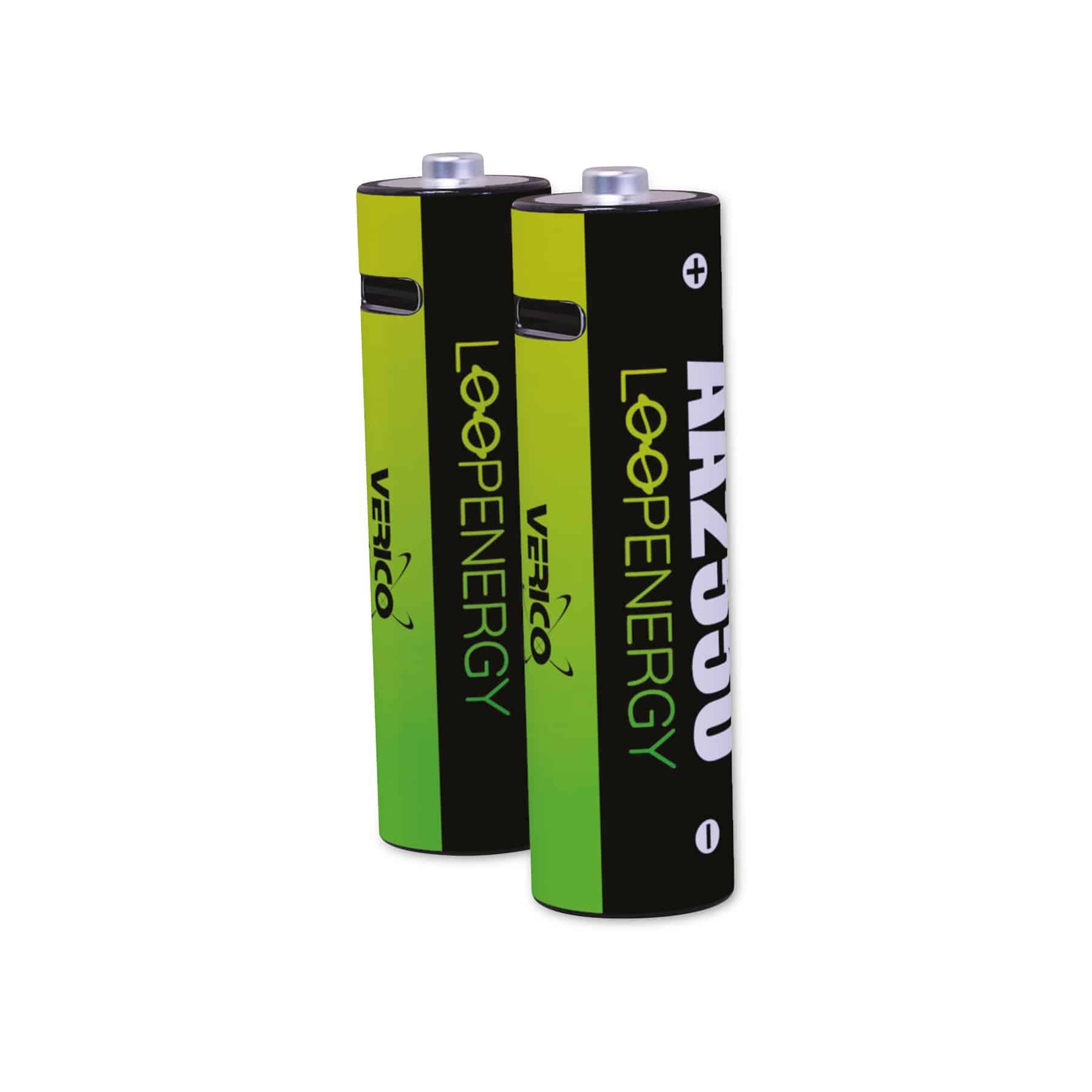 Verico VERICO LiIon-Akku Loop Energy AA, mit USB-C Buchse, 2er Pack Akku