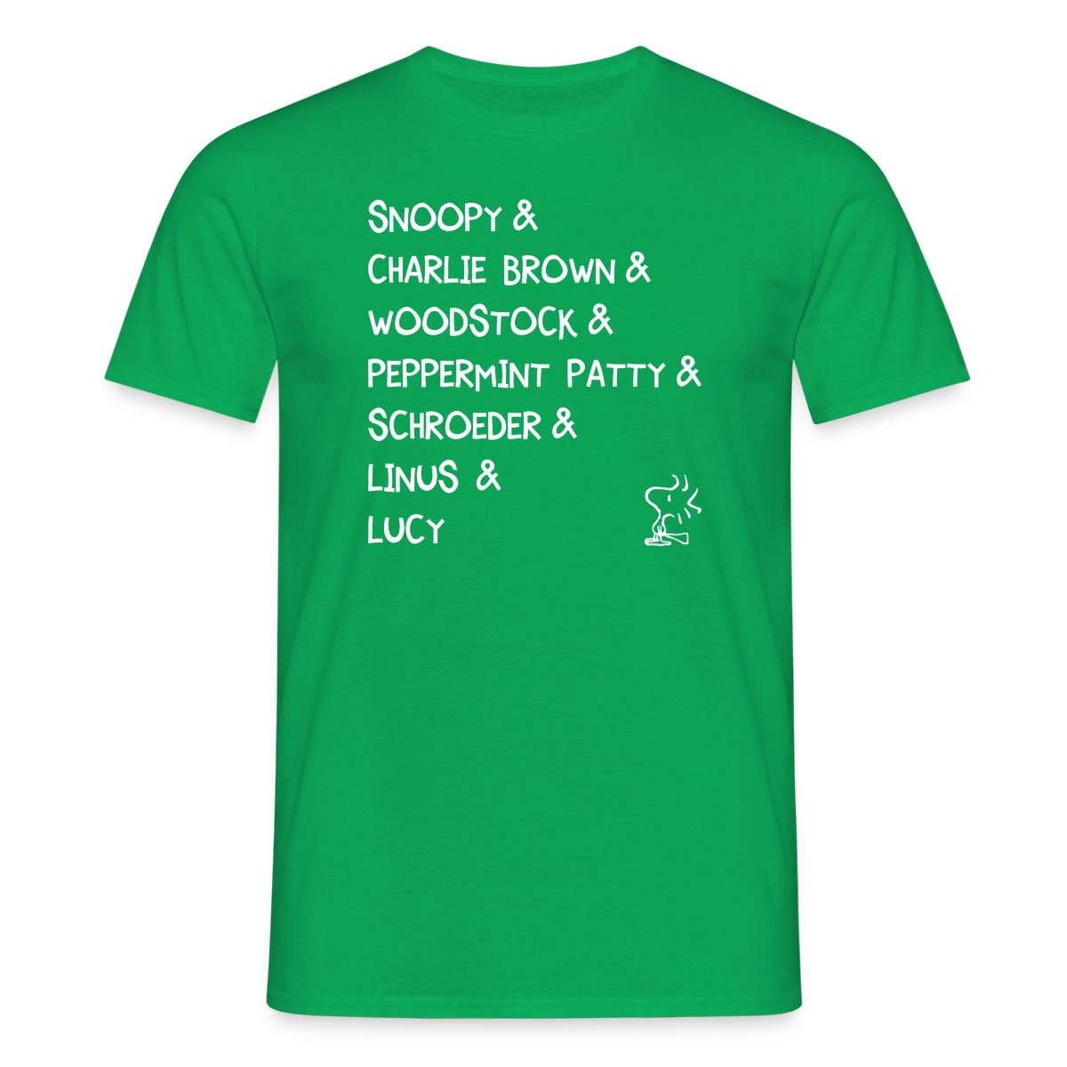 Spreadshirt T-Shirt Peanuts Snoopy & Charlie Brown & Woodstock Charaktere Männer T-Shirt (1-tlg)