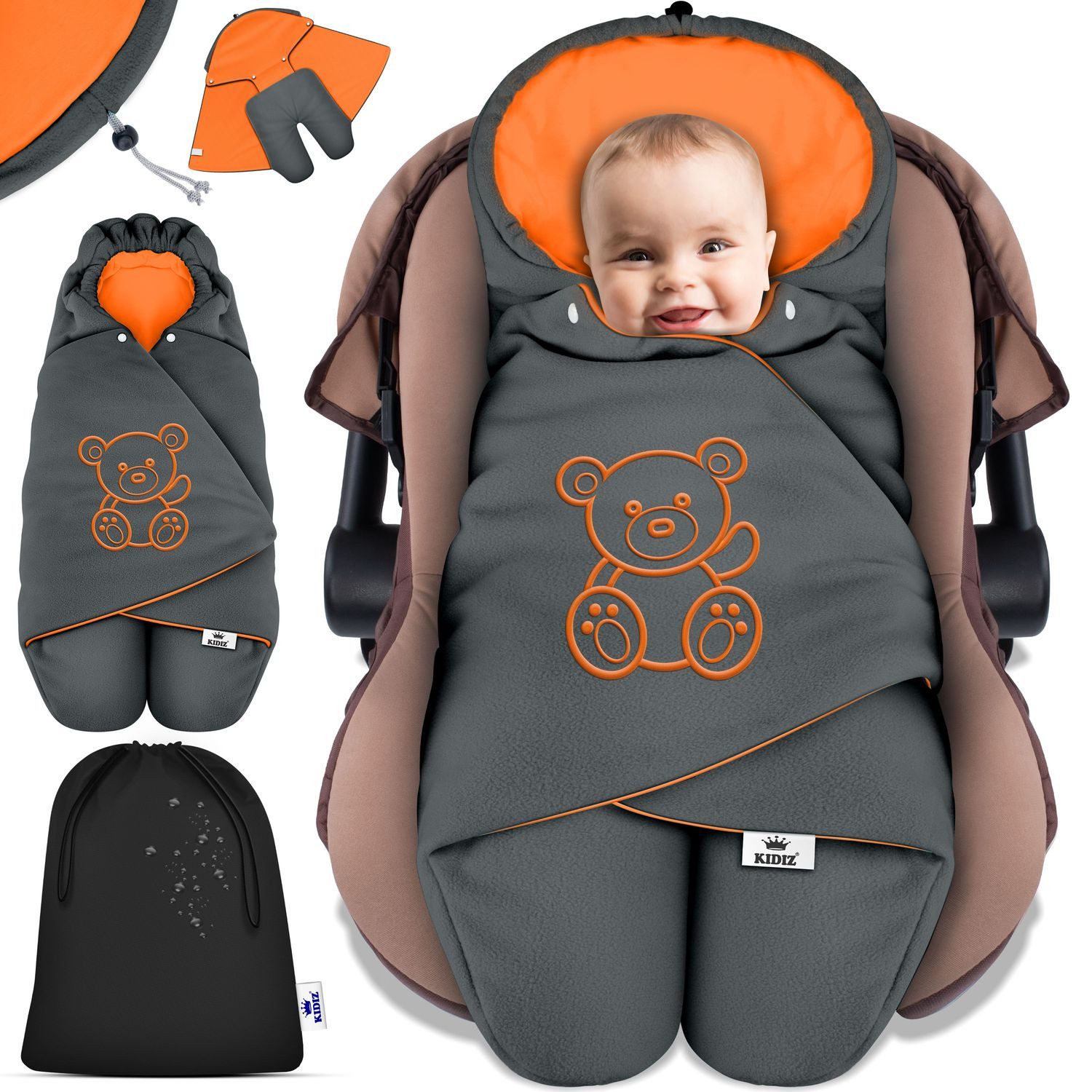 KIDIZ Deckenschlafsack, Baby Einschlagdecke mit Tasche für Winter & Herbst günstig online kaufen