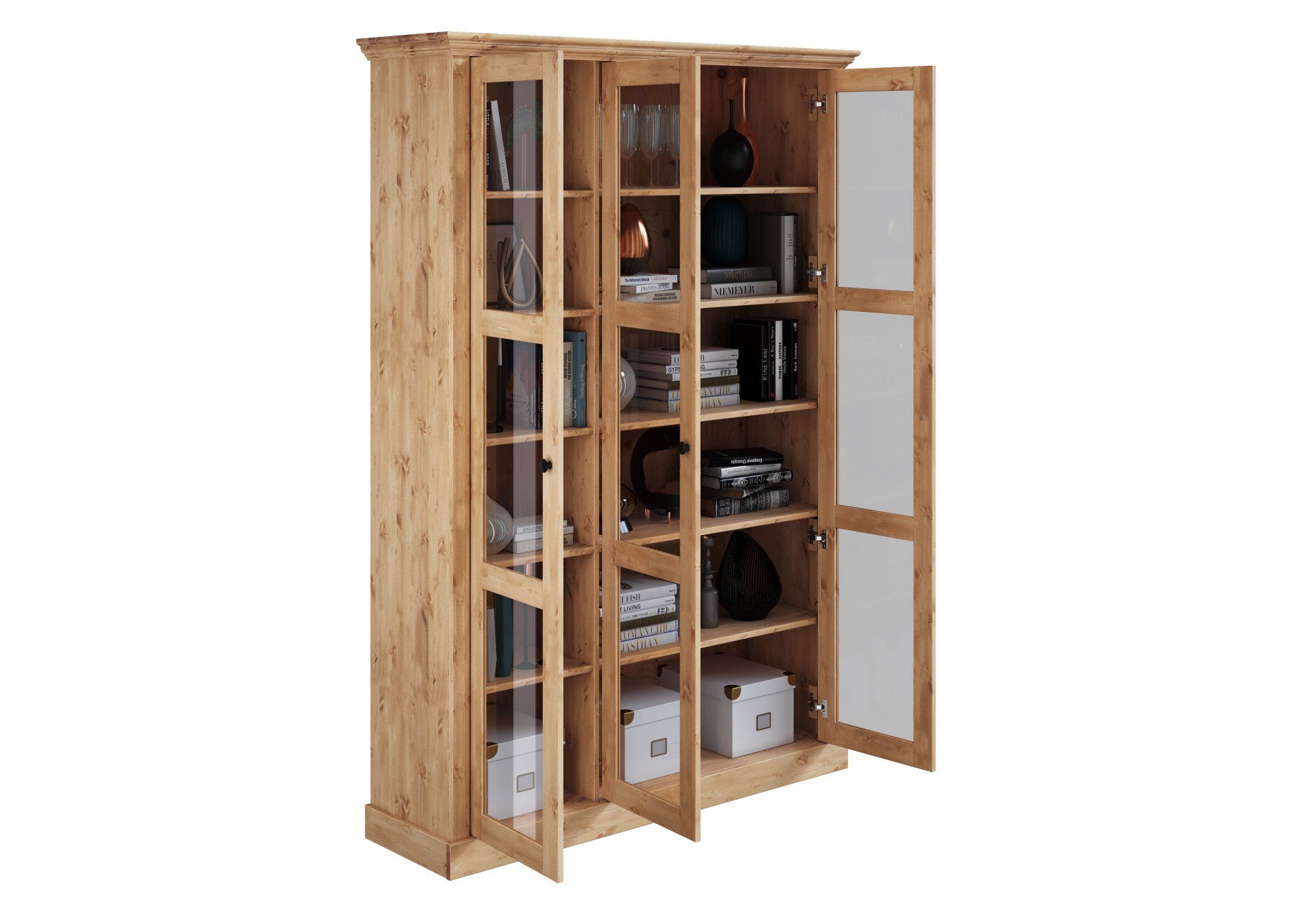 Kiefer, natur Meliss | affaire viel Home aus mit Stauraum Vitrine natur massiver