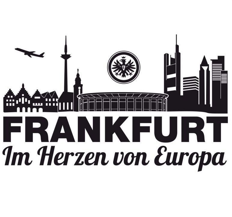 Wandtattoo St) Wall-Art Frankfurt Eintracht (1 Fußball Skyline